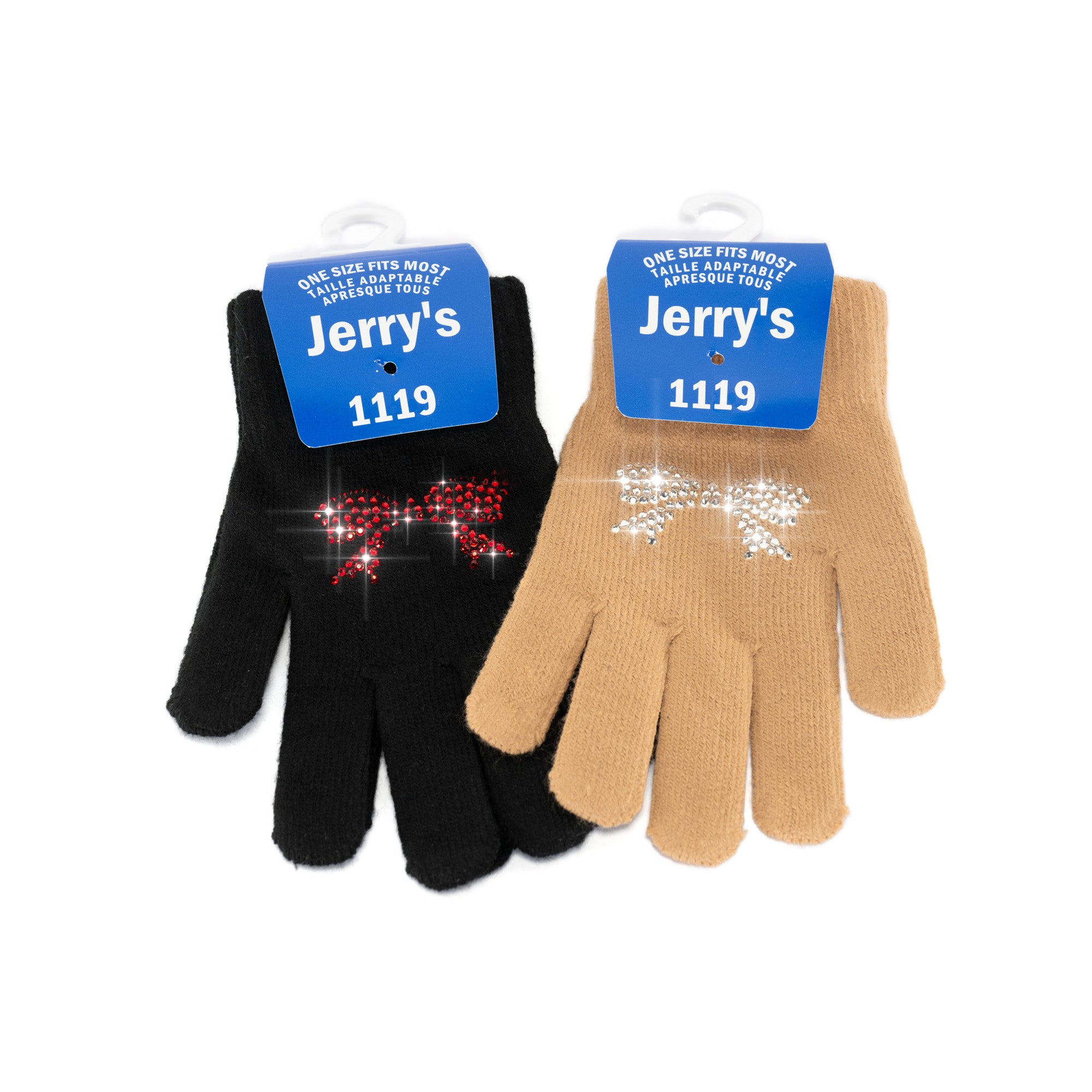 JR1119 Mini gants avec nœud en cristal