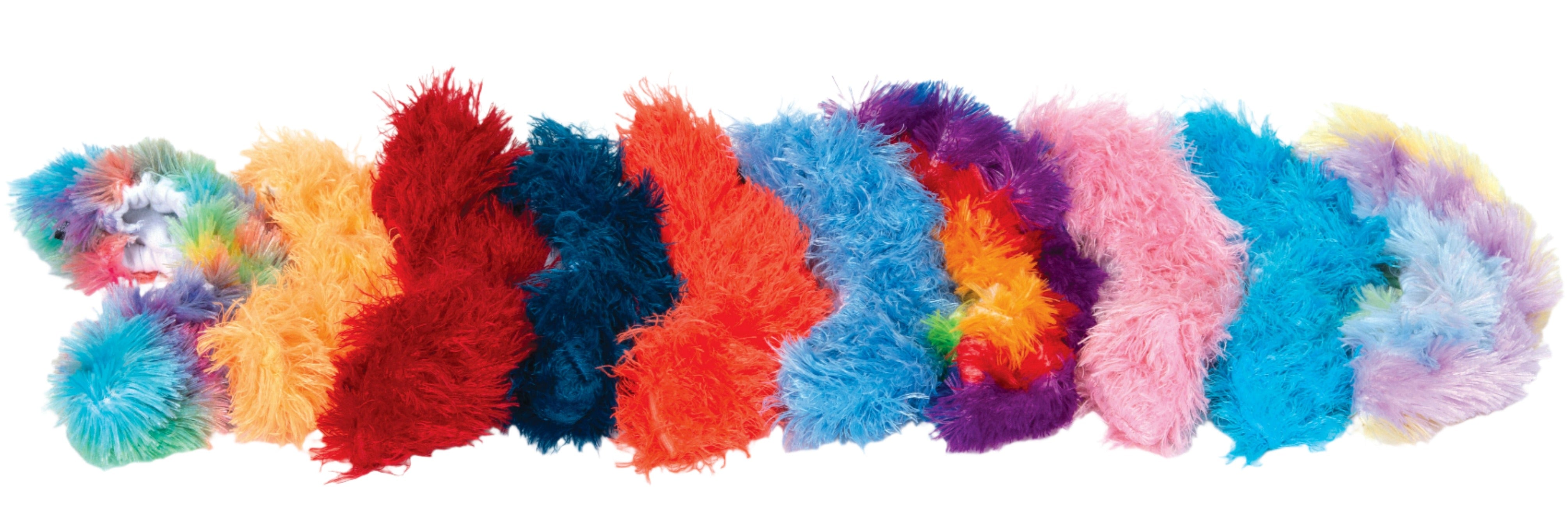 JR1214 Blade Covers - Assorted Pack of 12 fluffy cotton skate guards in vibrant colors for protecting ice skate blades. Ideal for figure skating gear.