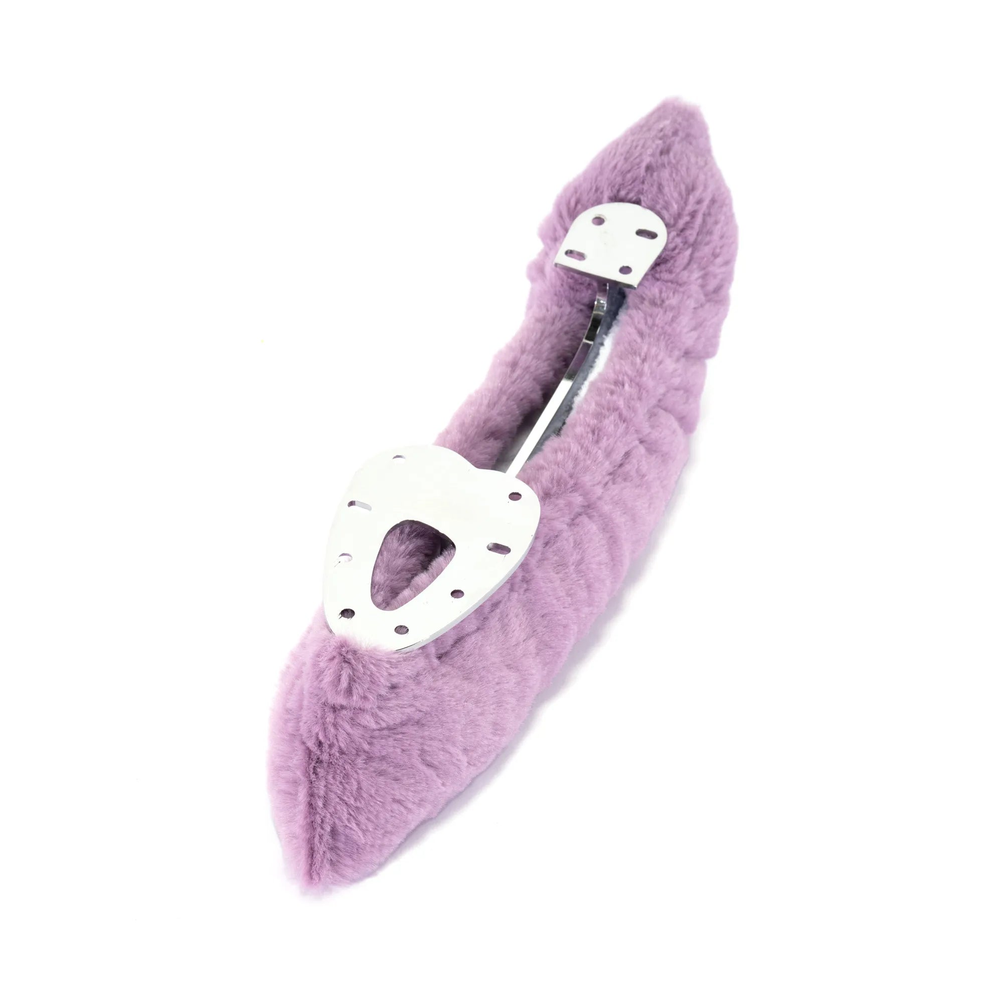 Plush Pillow Soakers - White Tiger Cover in Sugar Plum Puff color with thick padding and soft terry lining for ice skate blade protection.