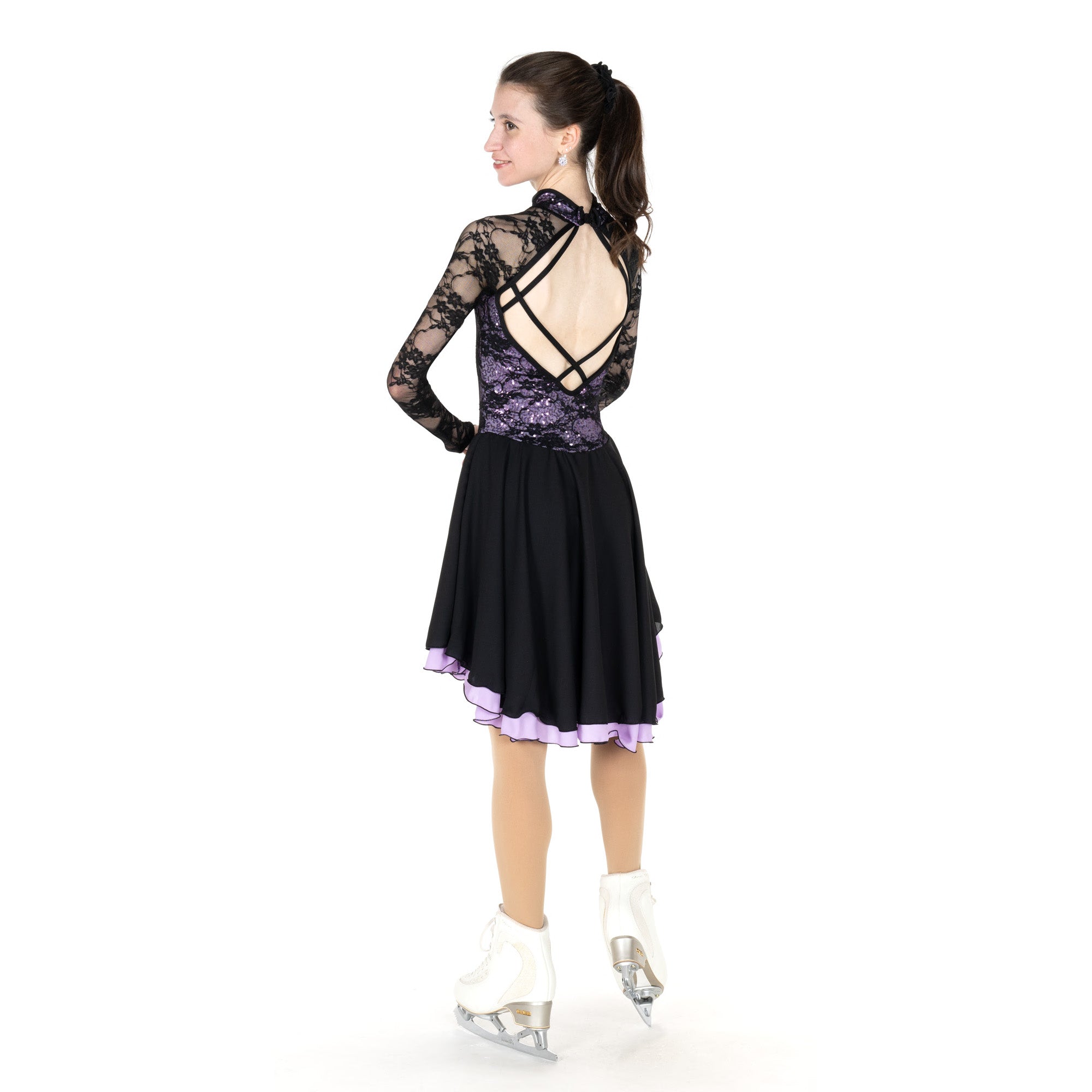 JR140-BL Dancesse Dance Dress Black Lilac