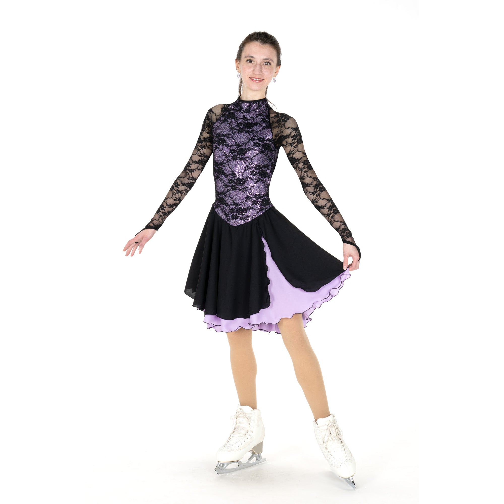 JR140-BL Dancesse Dance Dress Black Lilac