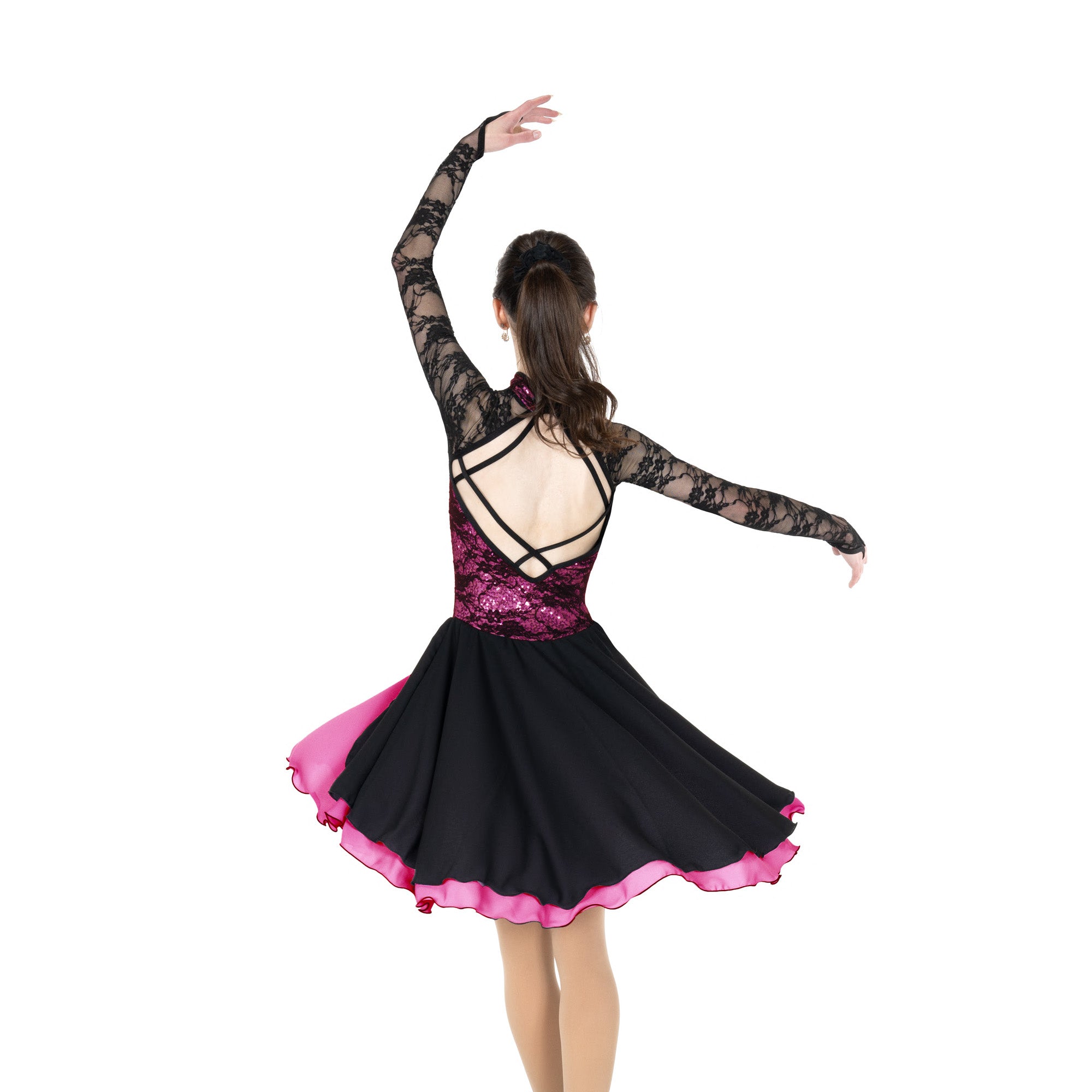 JR140-BR Dancesse Dance Dress Black Rose