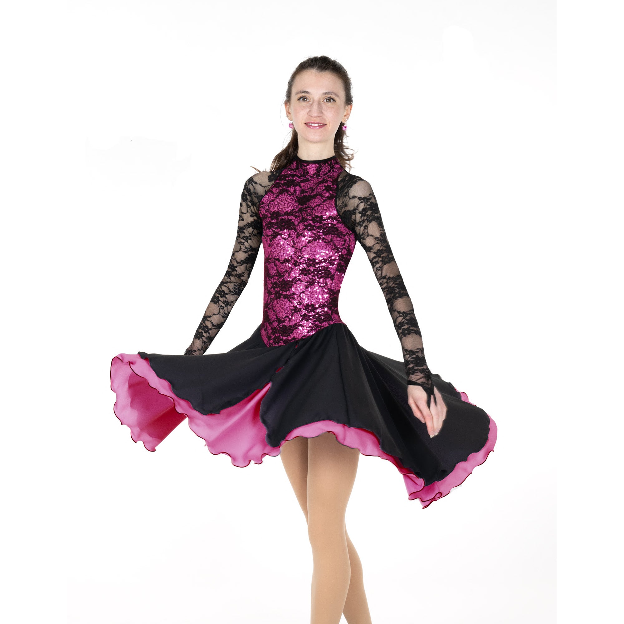 JR140-BR Dancesse Dance Dress Black Rose
