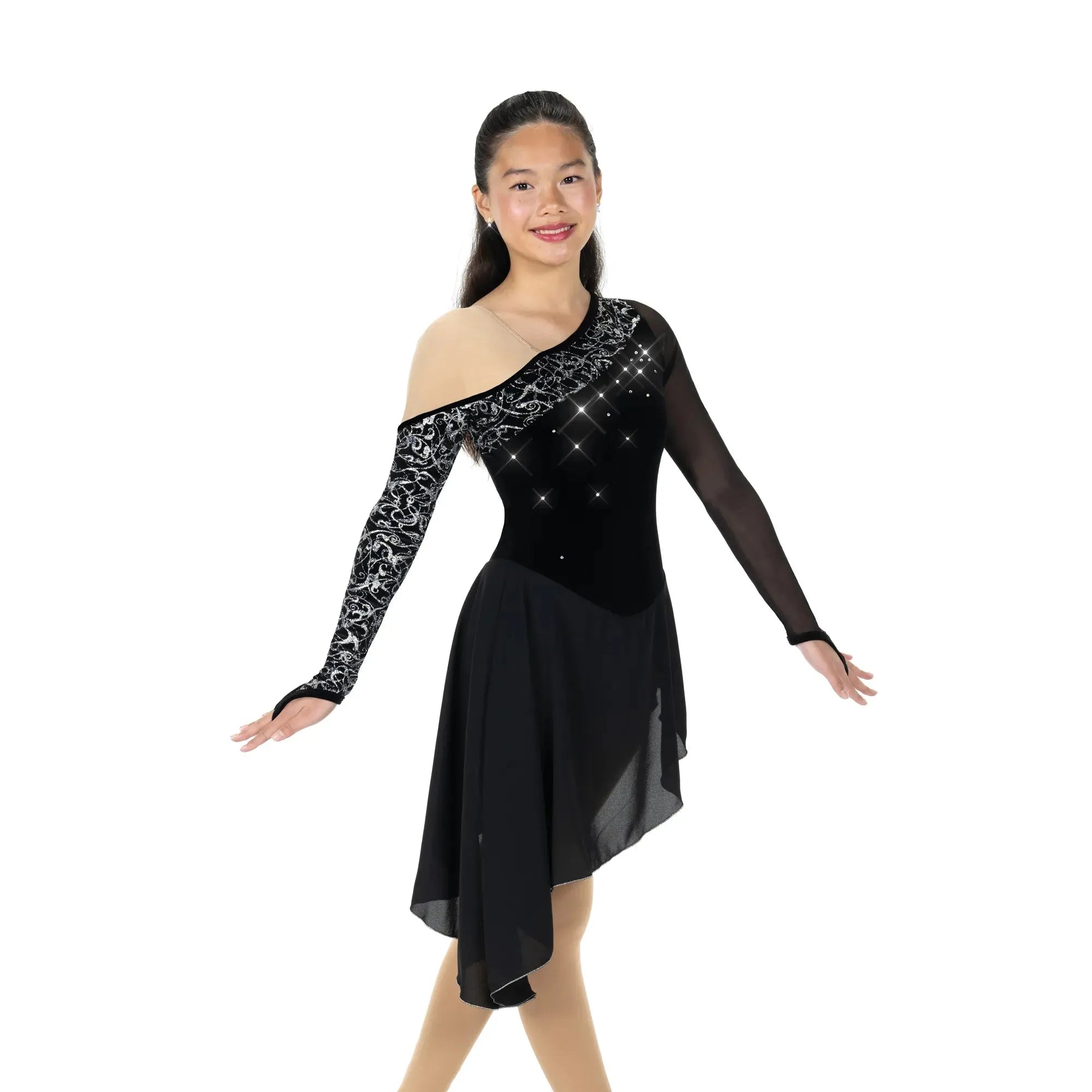 JR207-B Sidestep Dress Black