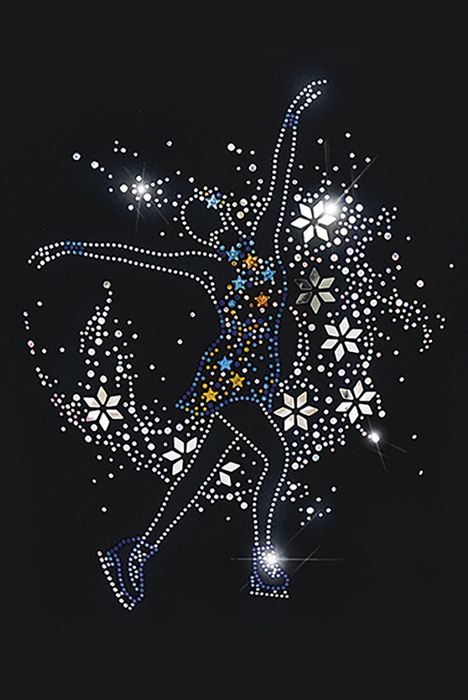 Sequin back design of figure skater on Mondor jacket