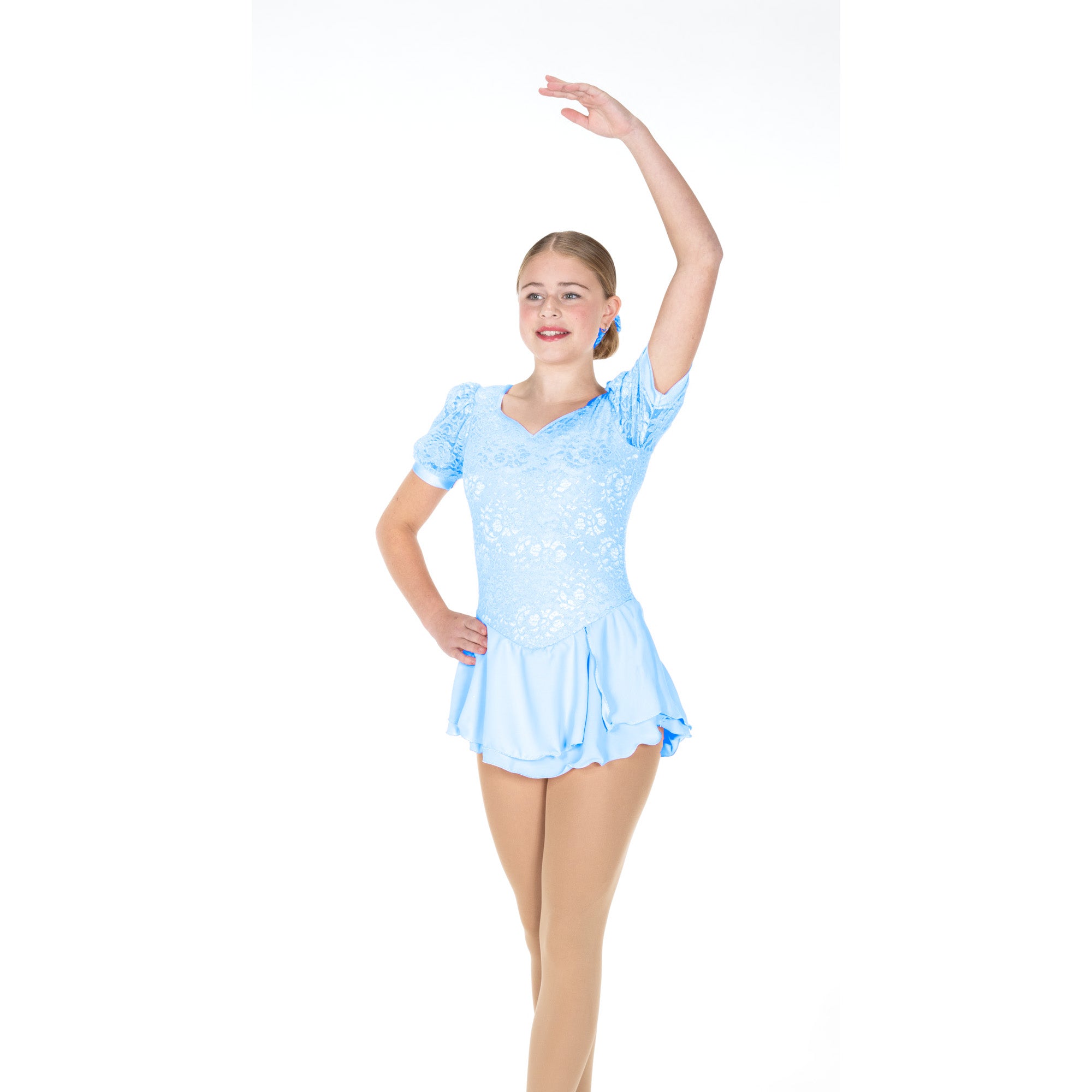 JR251-CB Charmella Figure Skating Dress Crystal Blue