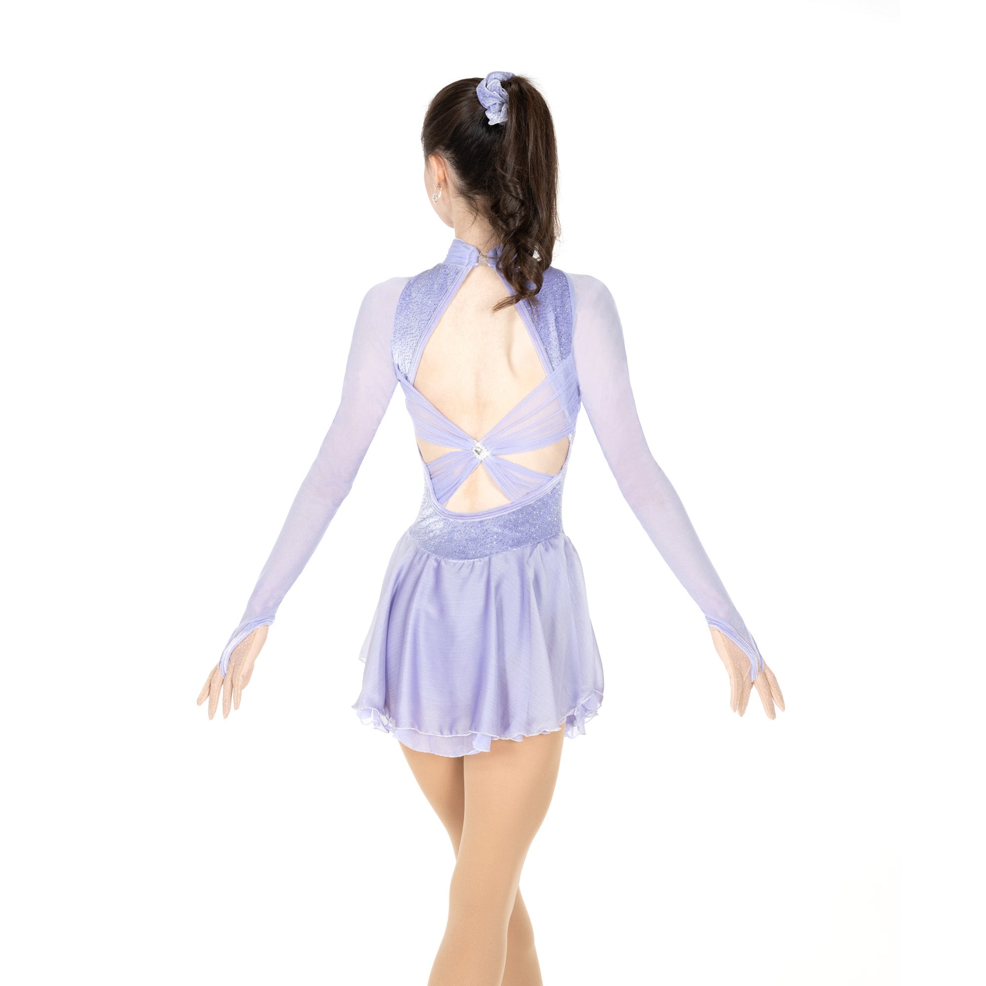 JR255 Luminous Lilacs Figure Skating Dress