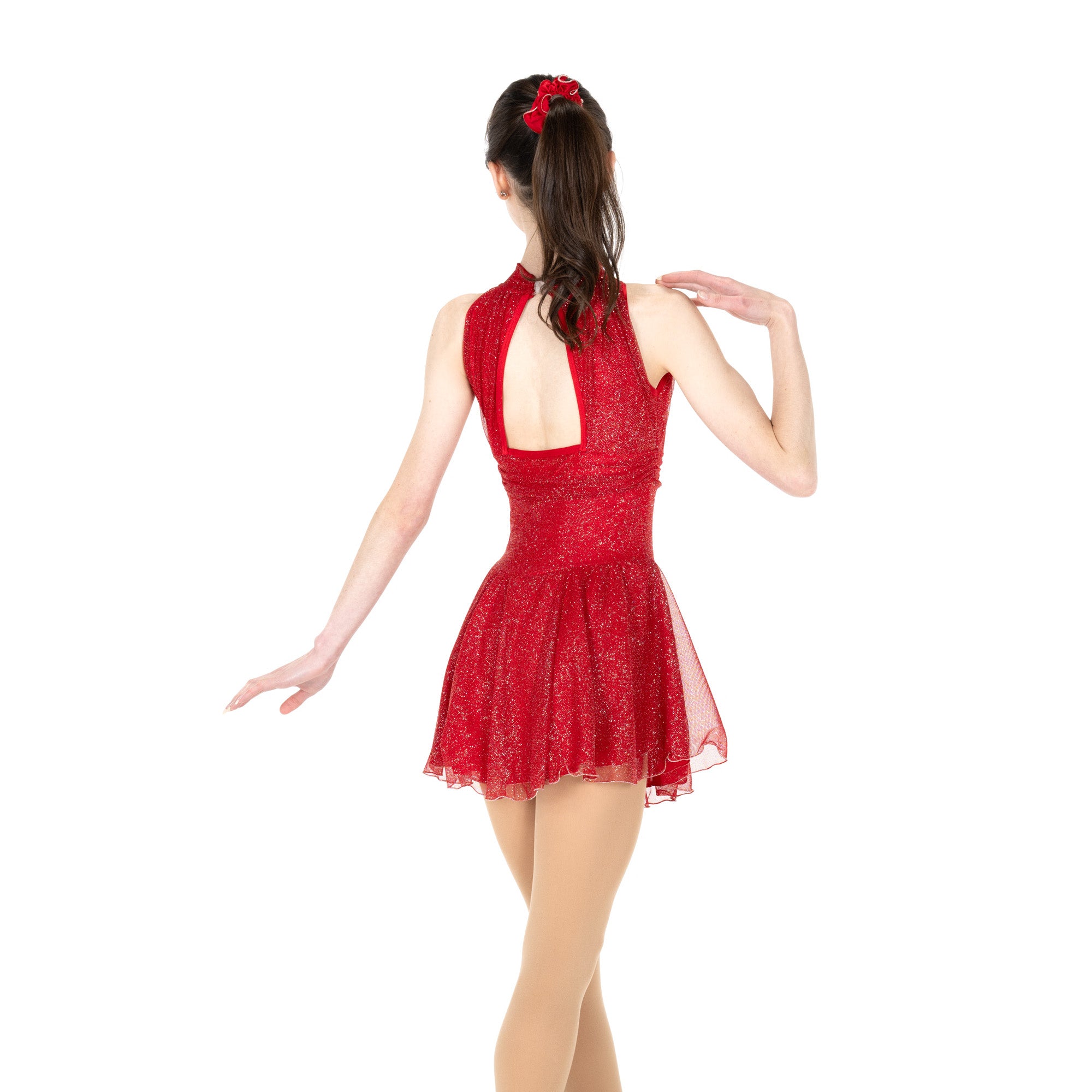JR273-R Halterette Figure Skating Dress Red