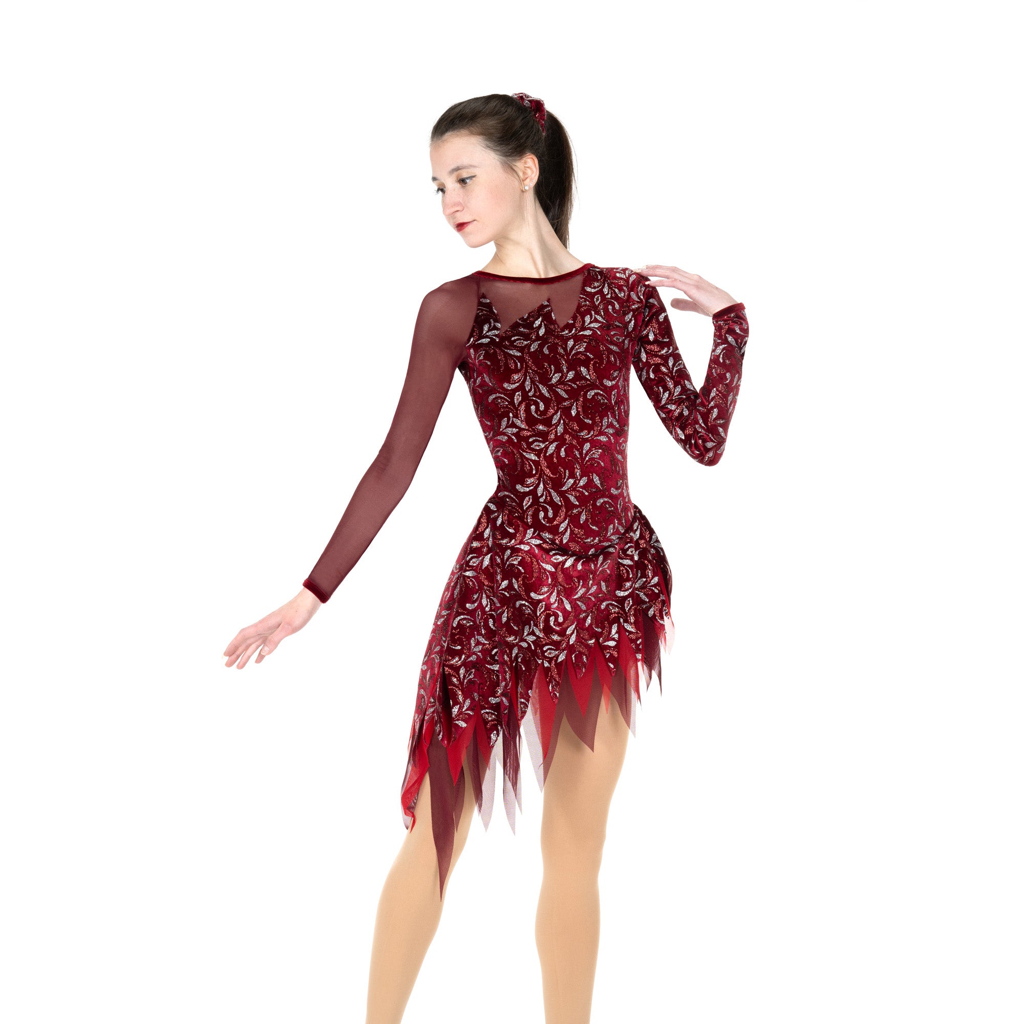 JR580 Fringe & Fire Figure Skating Dress