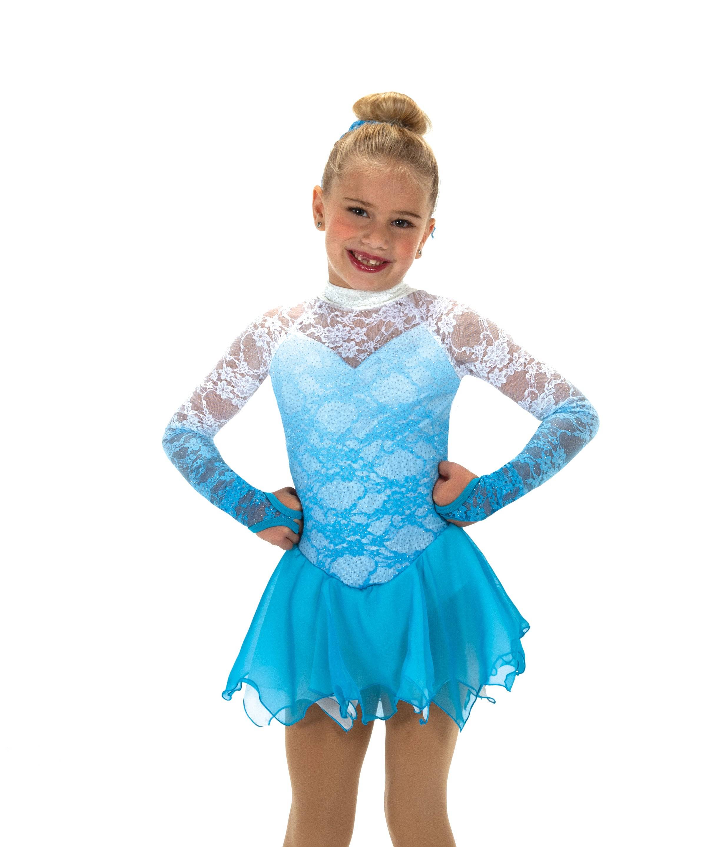 JR602-BU Skate Dress - Figure Skate Dress Blue JR602-BU Skate Dress - Figure Skate Dress Blue