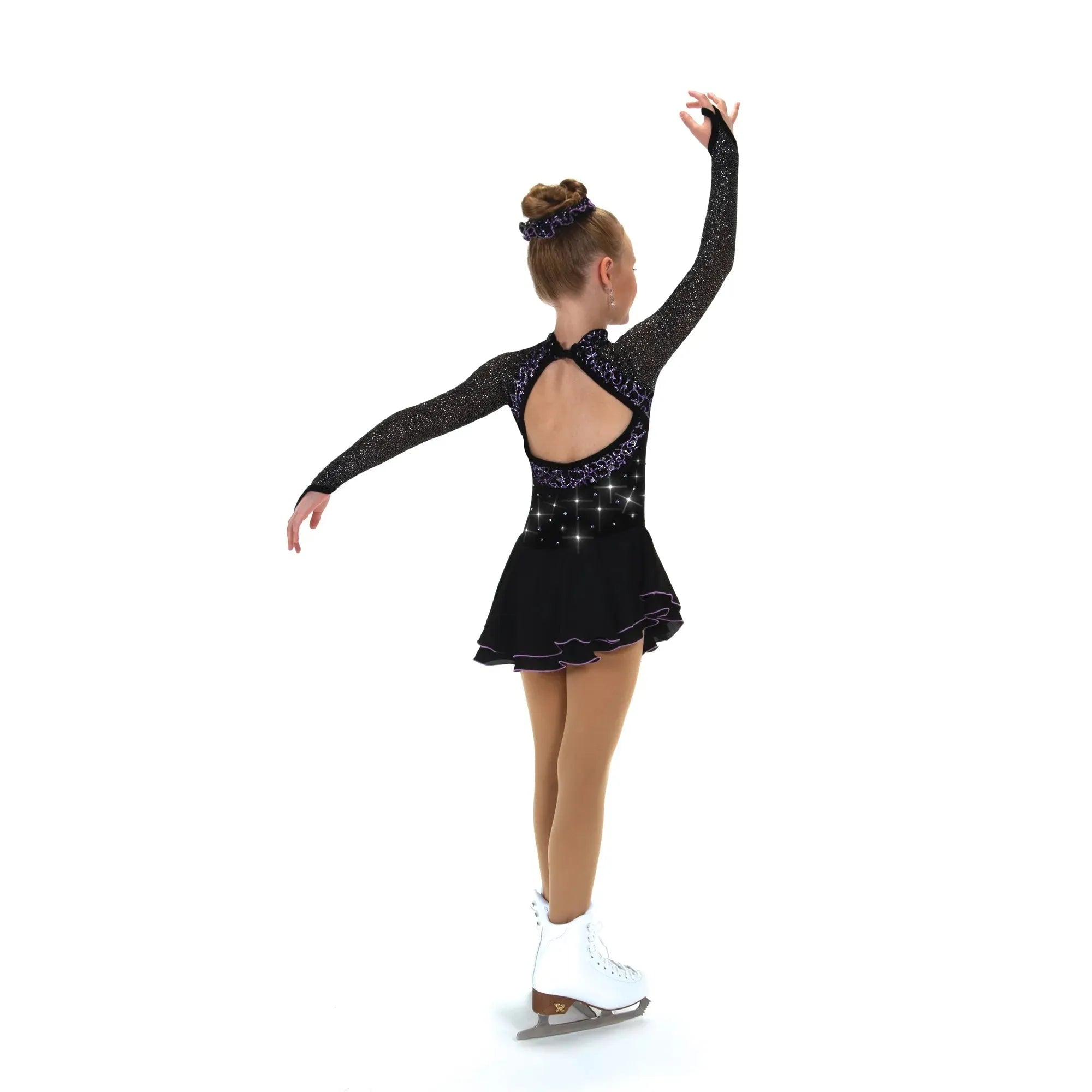 JR605-BN White Knight Dress Black Night