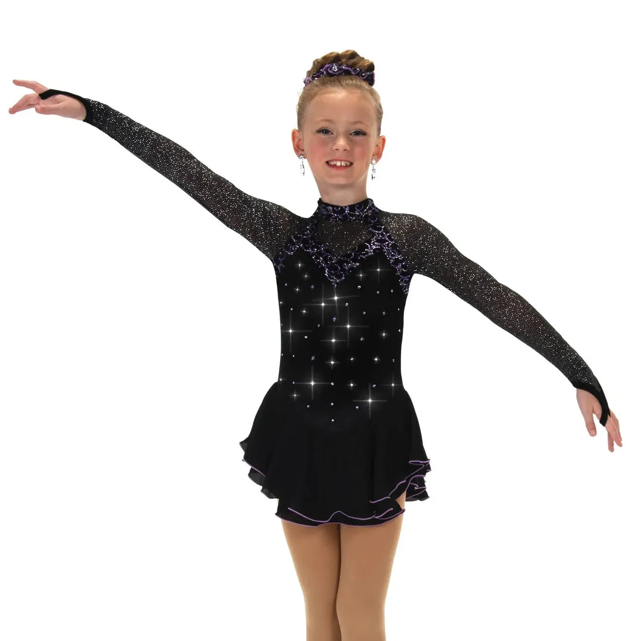 JR605-BN White Knight Dress Black Night