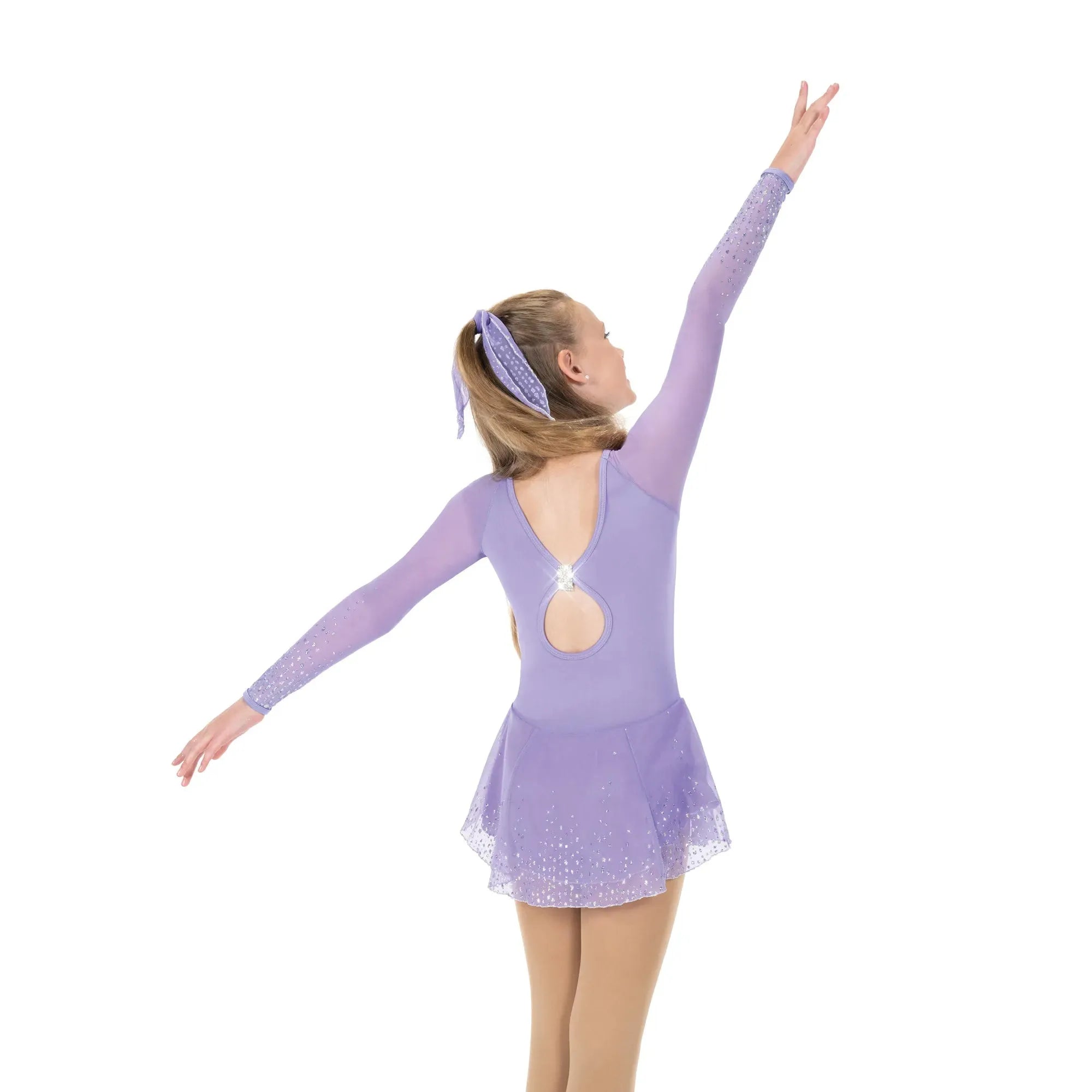 JR607-LP Ice Cascade Dress Lilac Purple