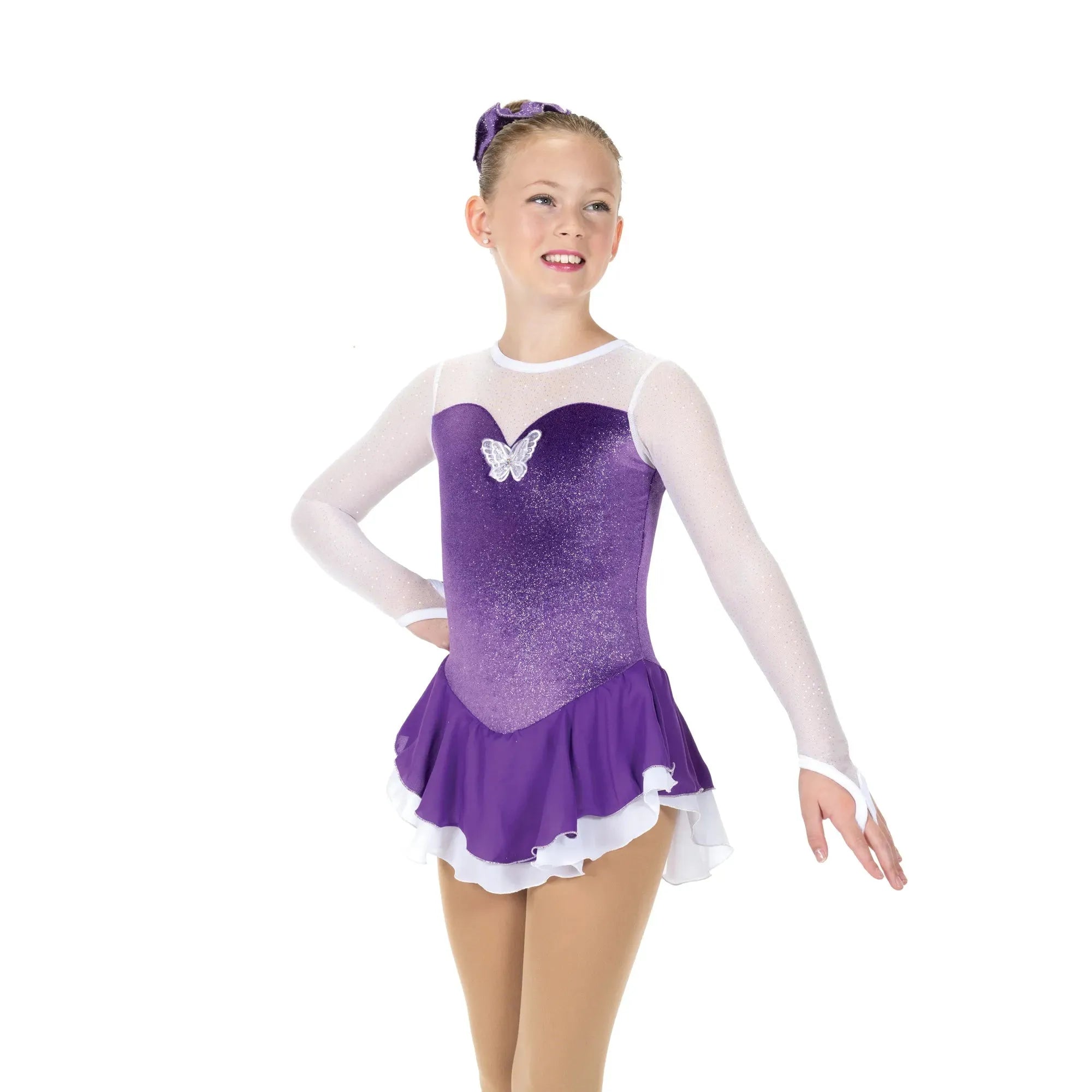 JR636-PU Flutter & Fly Dress Purple