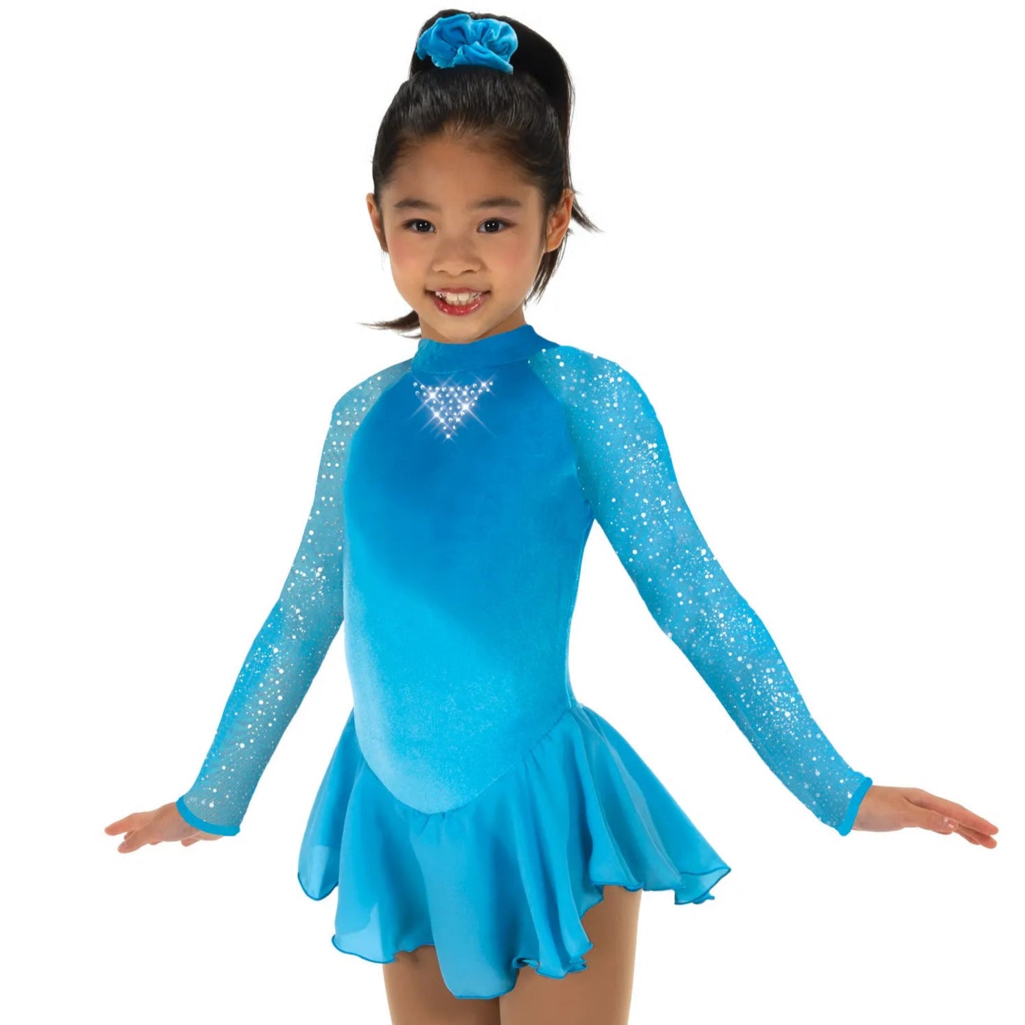 JR646-SB Starbrite Figure Skate Dress – Sky Blue