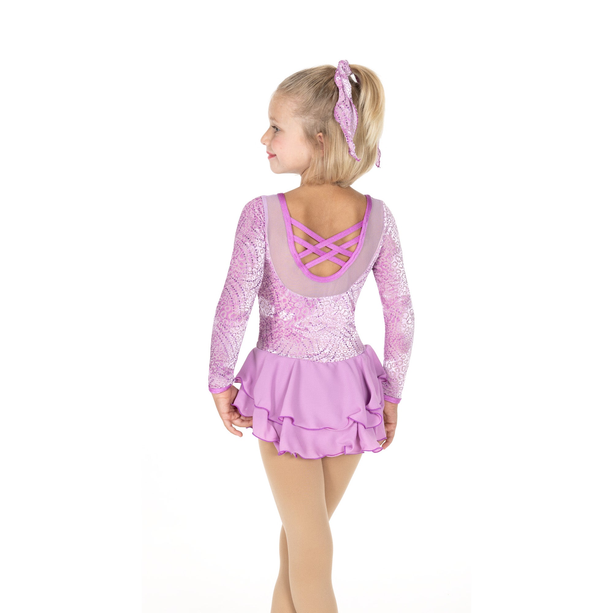 JR648 Orchid Petal Figure Skating Dress