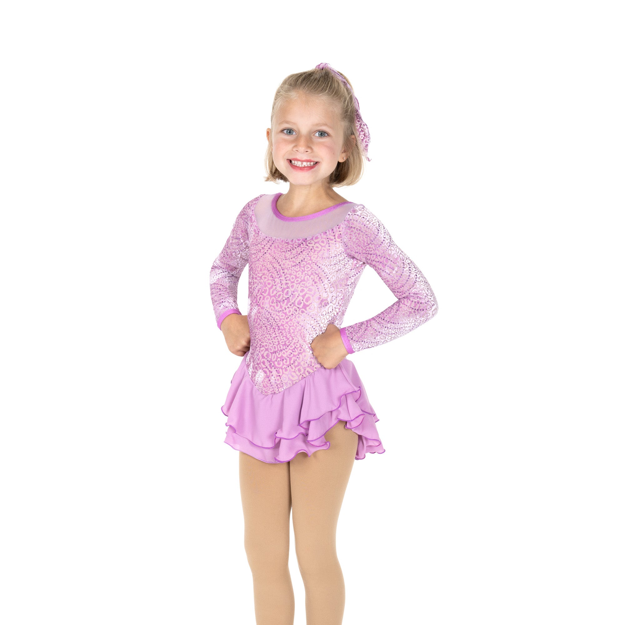 JR648 Orchid Petal Figure Skating Dress