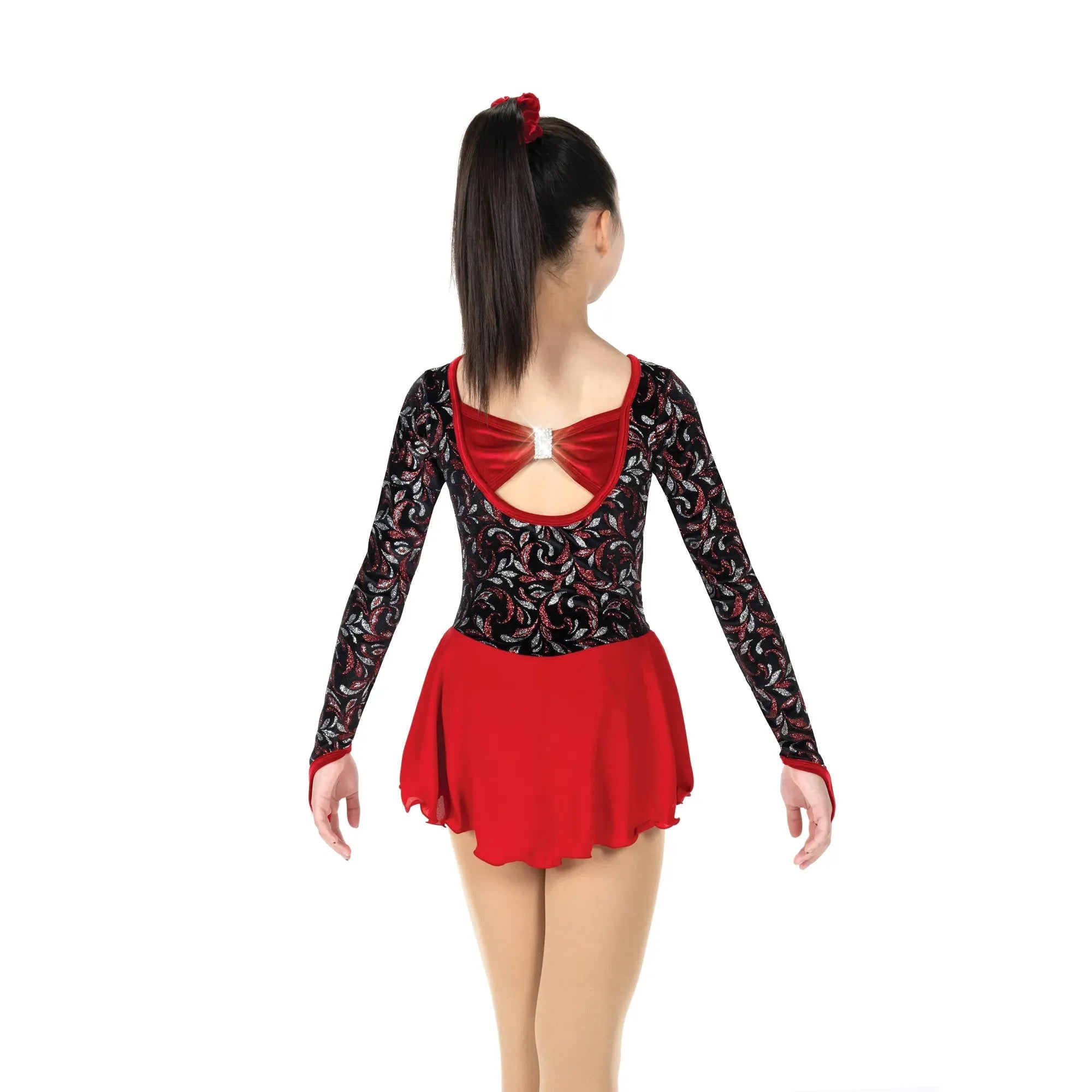 JR673-RR Jewel Tones Dress Ruby Red