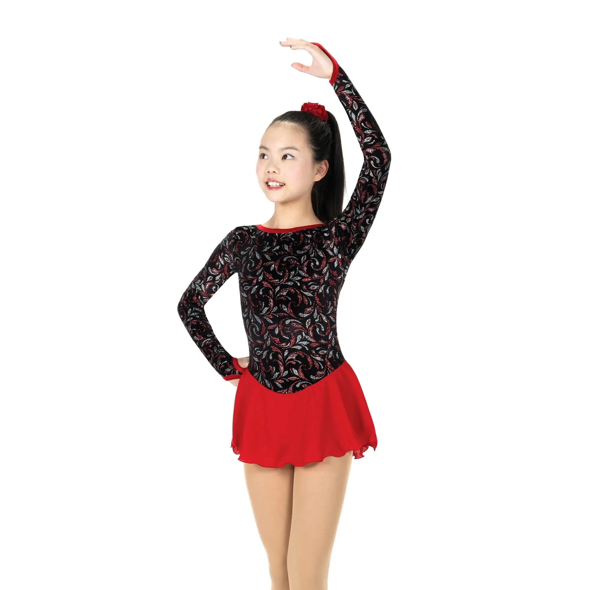 JR673-RR Jewel Tones Dress Ruby Red
