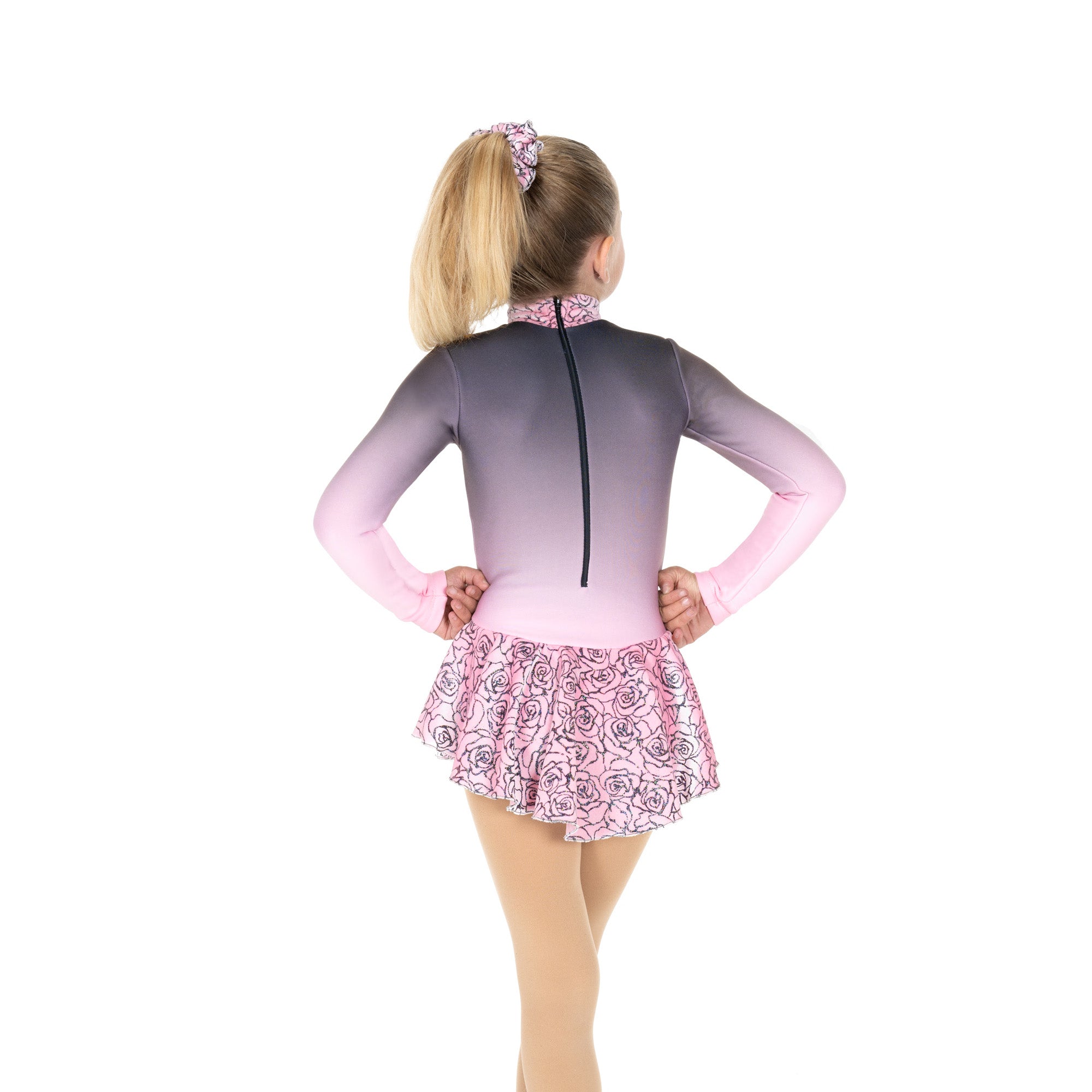 JR692-BL Rosy Cozy Fleece Figure Skating Dress Blush