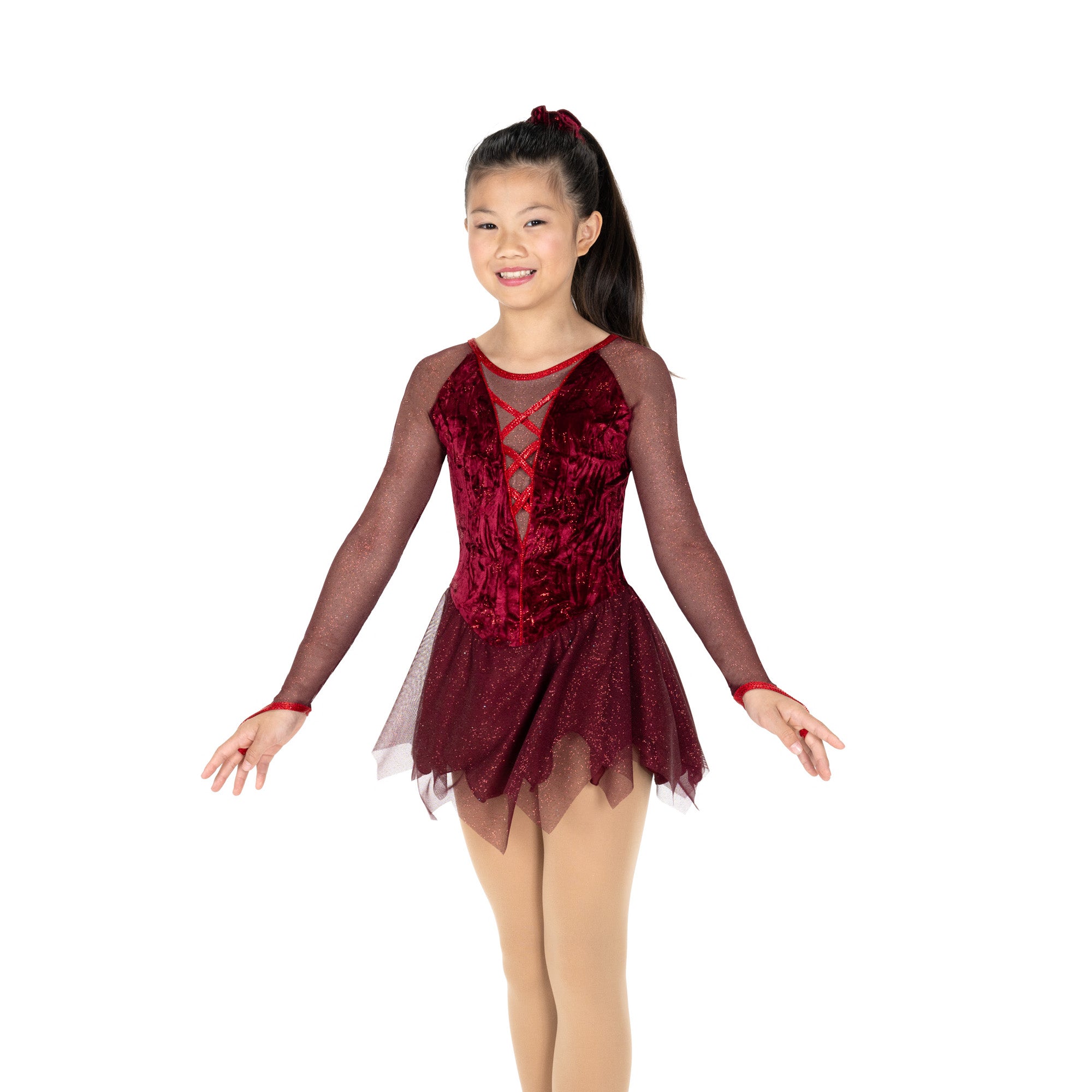 JR708 Fine Wine Figure Skating Dress