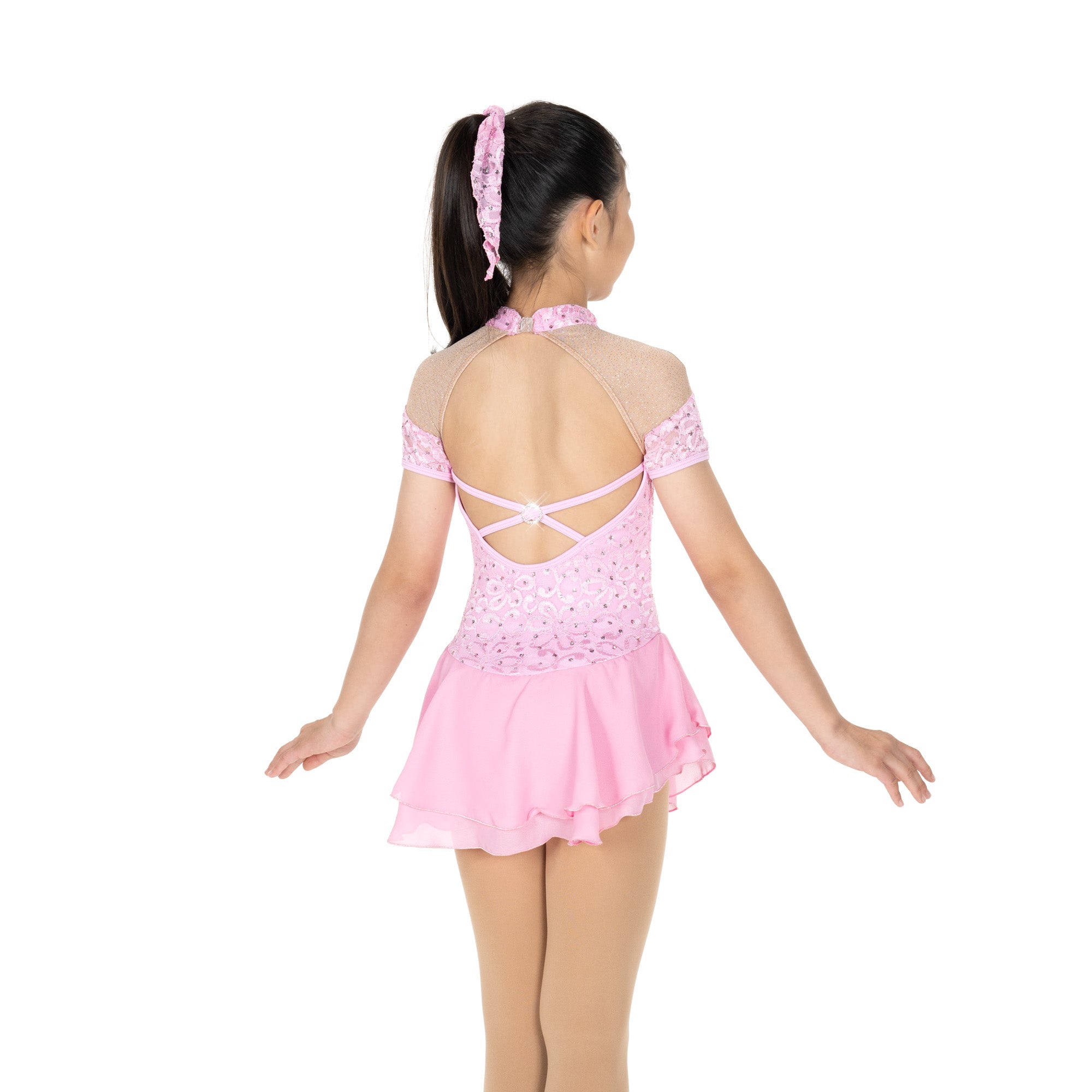 JR725 Hearts & Lace Figure Skating Dress