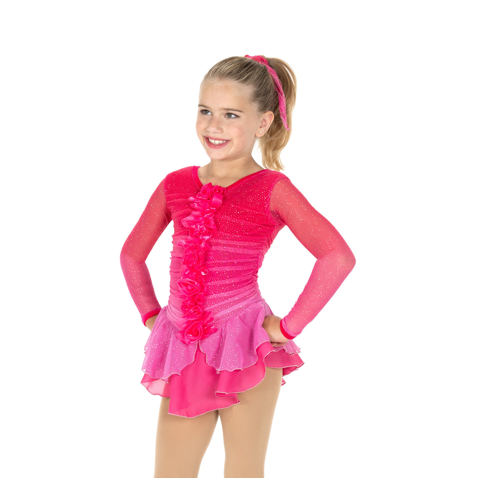 JR733 A Rose Is A Rose Figure Skating Dress