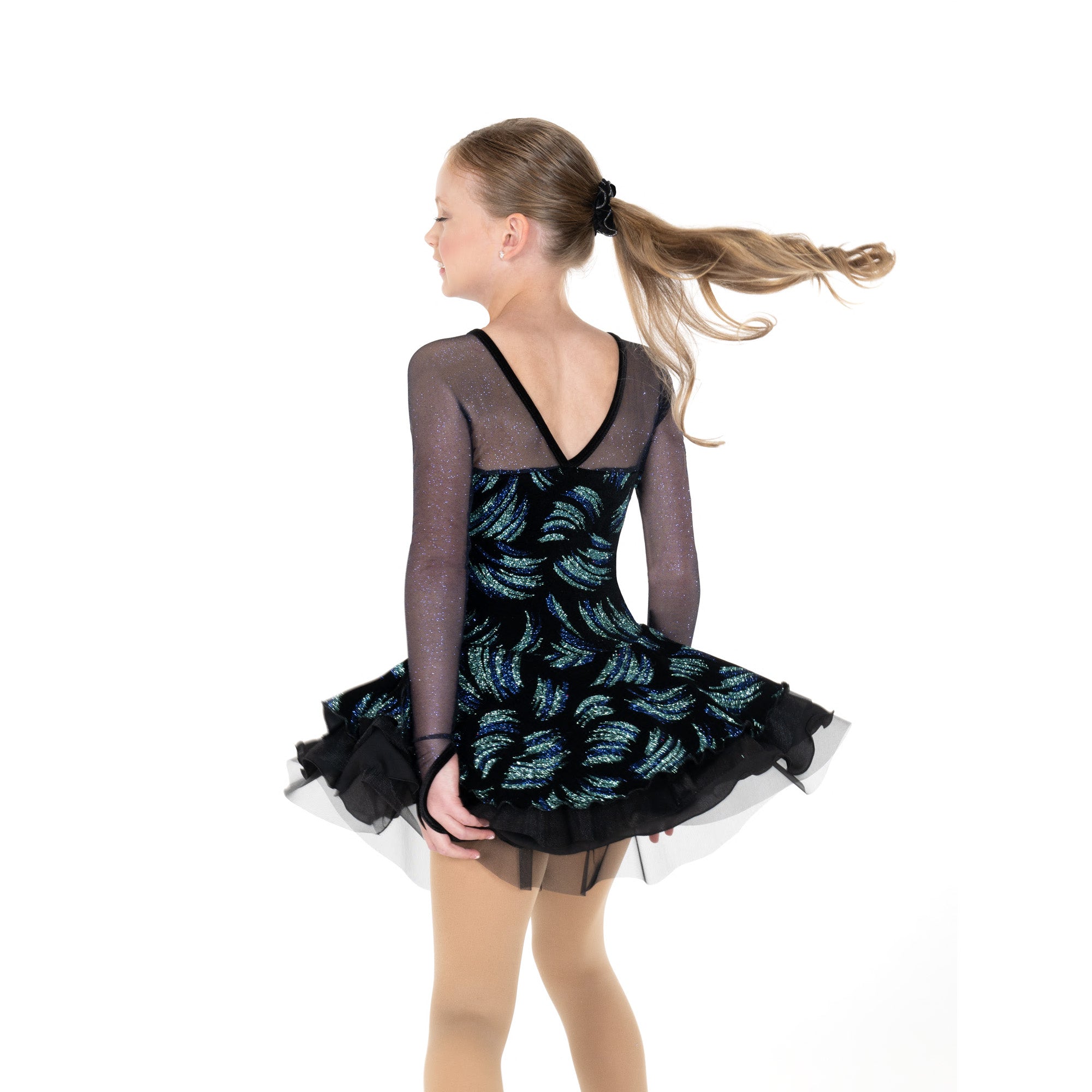 JR736 Ballet Noir Figure Skating Dress