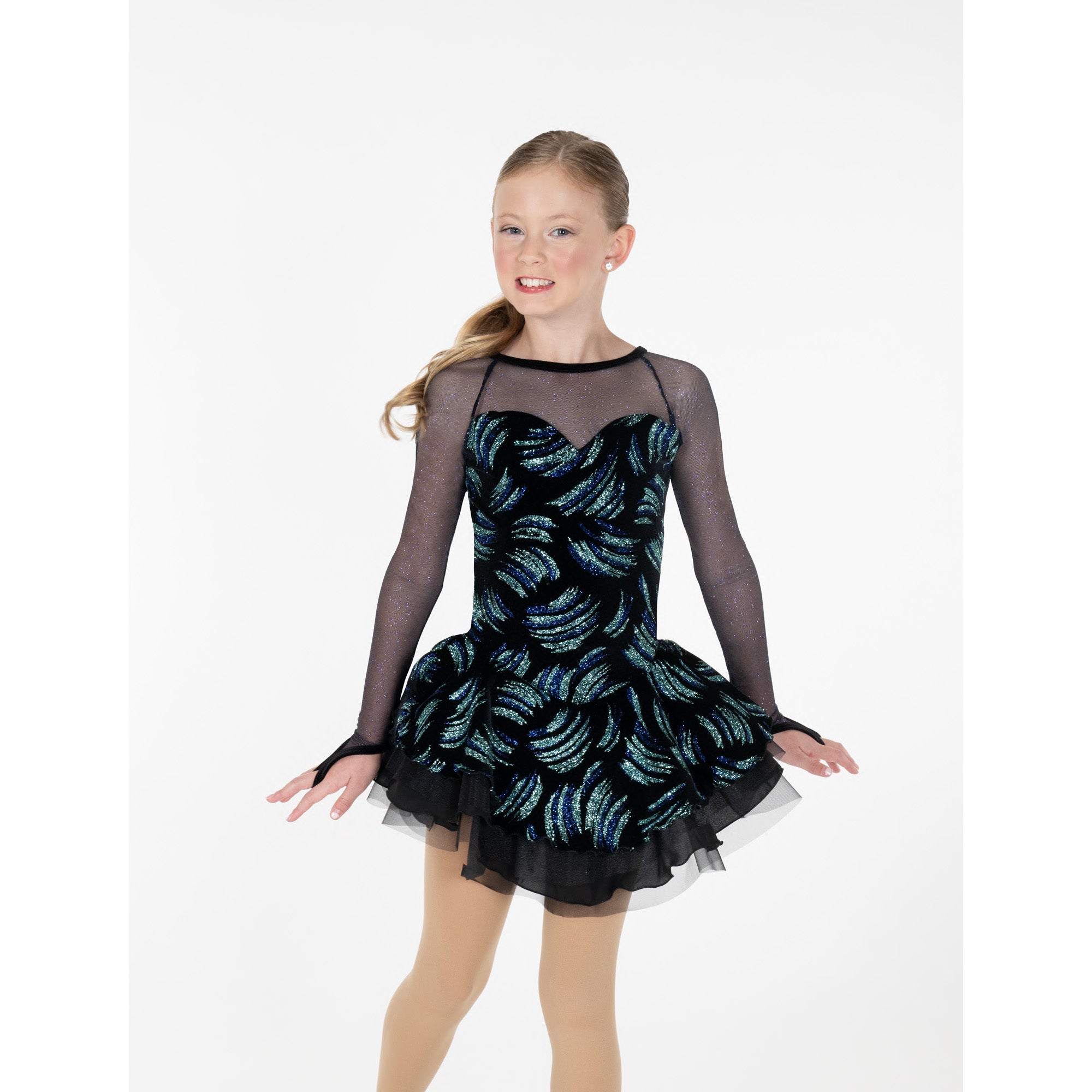 JR736 Ballet Noir Figure Skating Dress