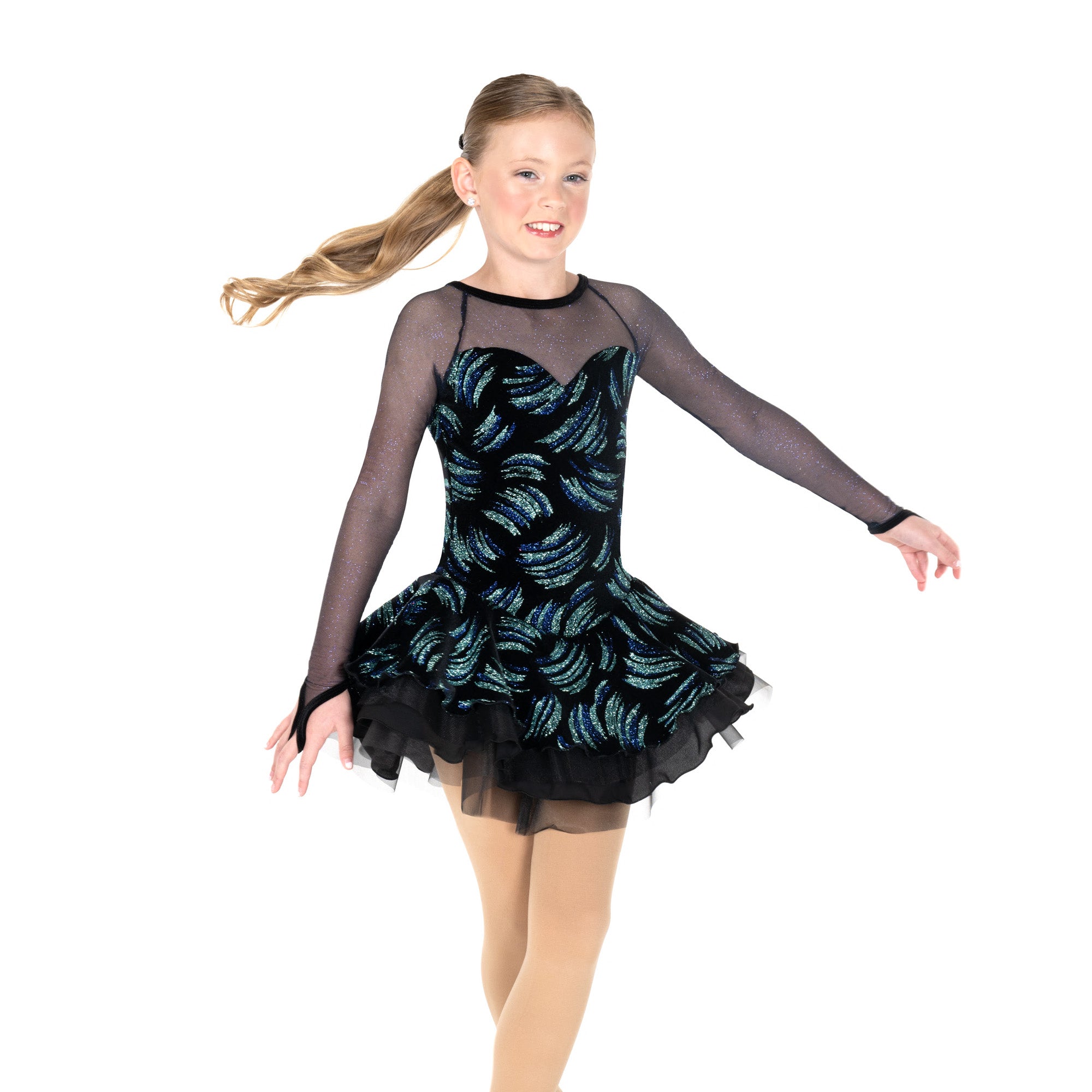 JR736 Ballet Noir Figure Skating Dress