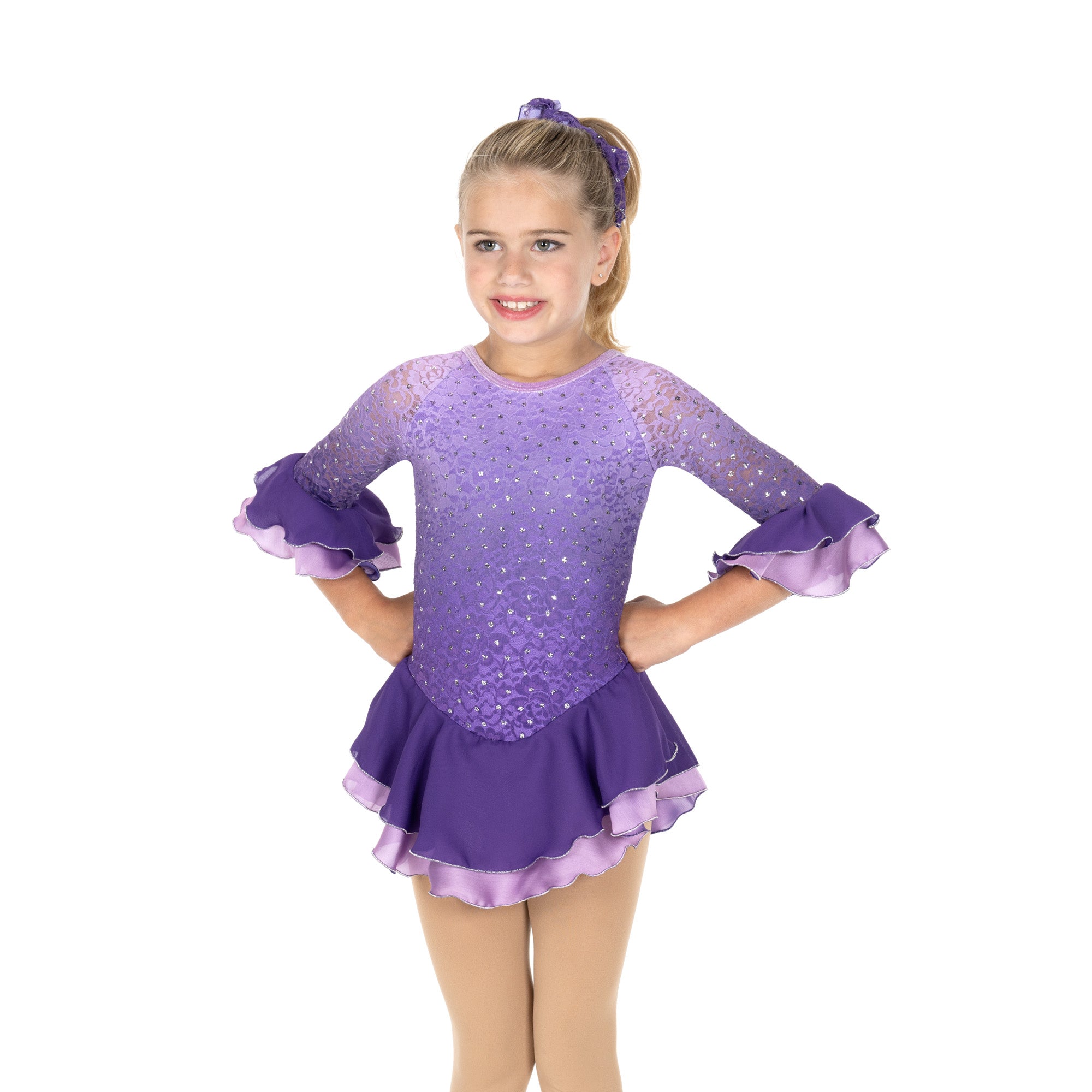JR760 Lacy Larkspur Figure Skating Dress