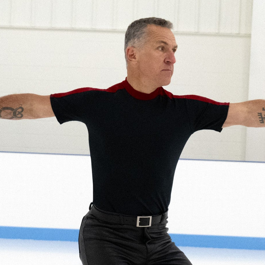 JR825 Mens High Energy Top Black Wine