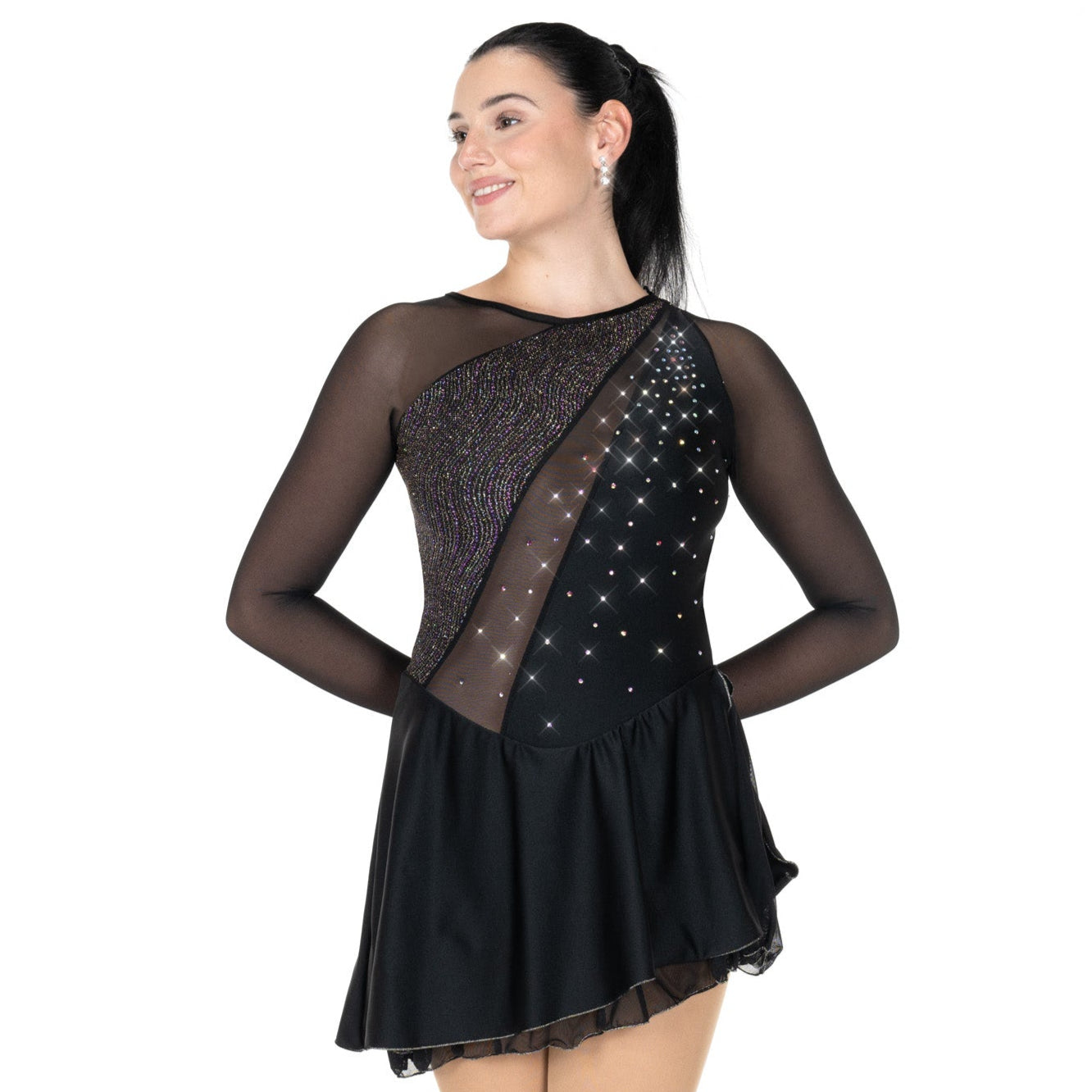 AA055 Strings of Stars Figure Skate Dress