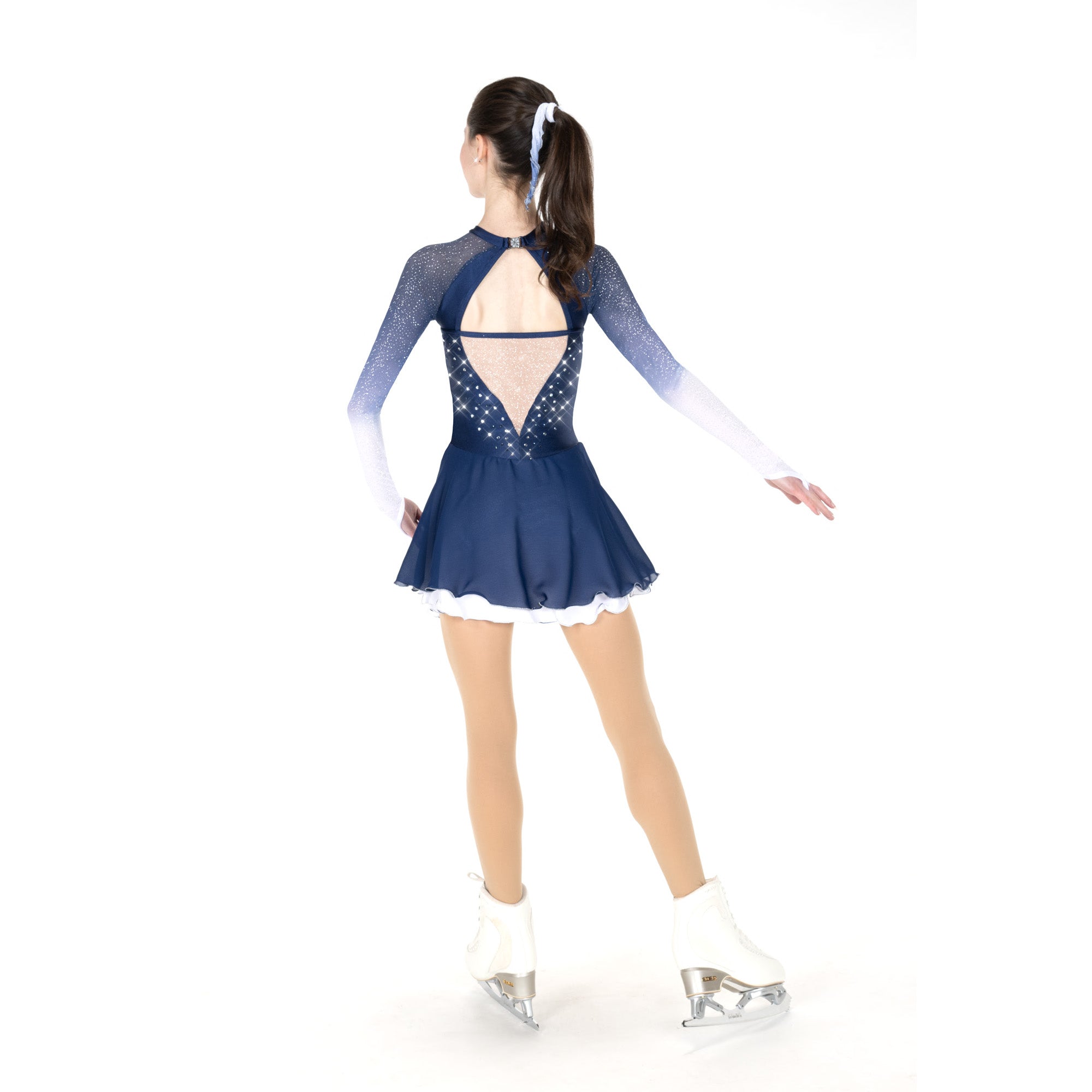 AA067 Indigo Frost Figure Skate Dress