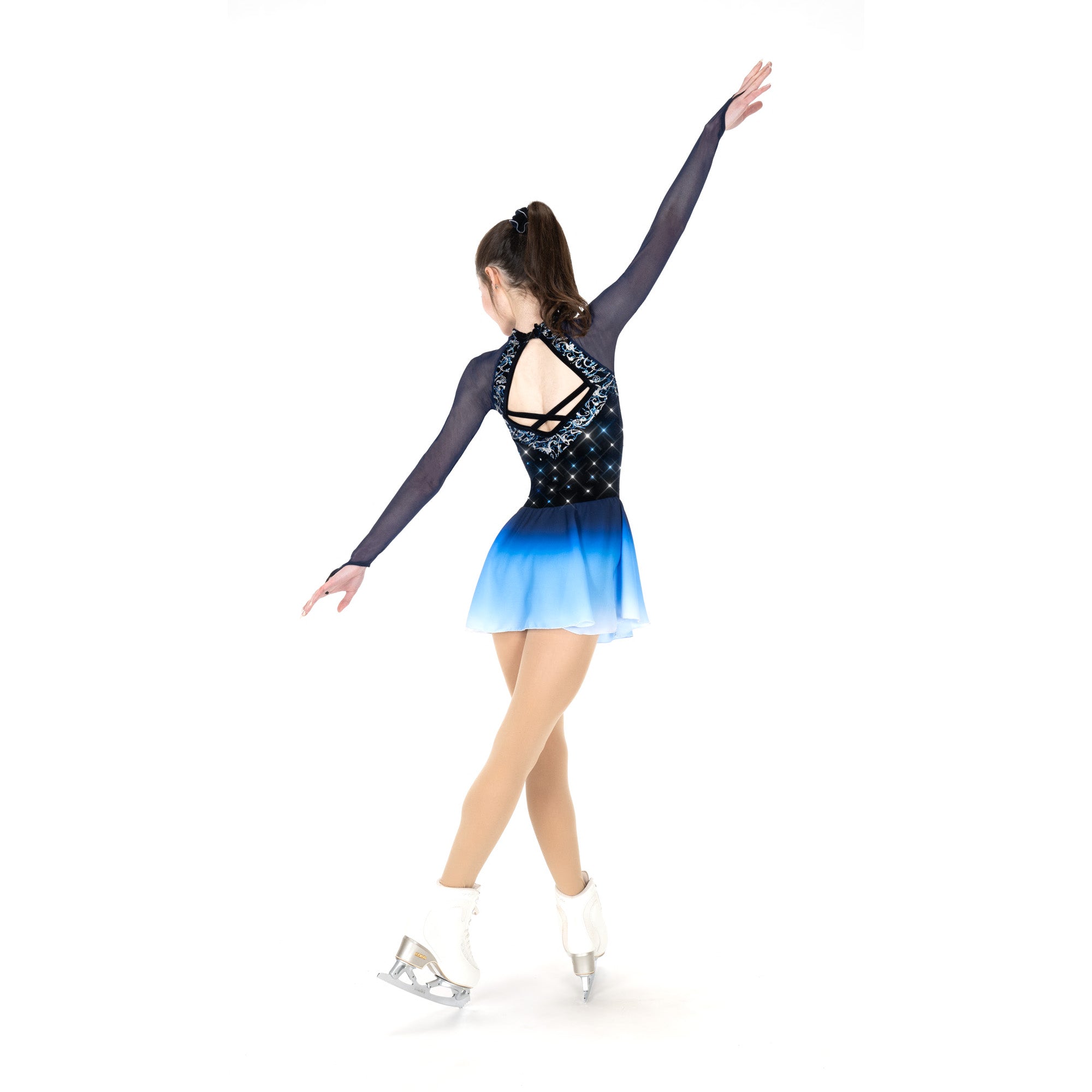 AA069 Sky Shade Figure Skate Dress