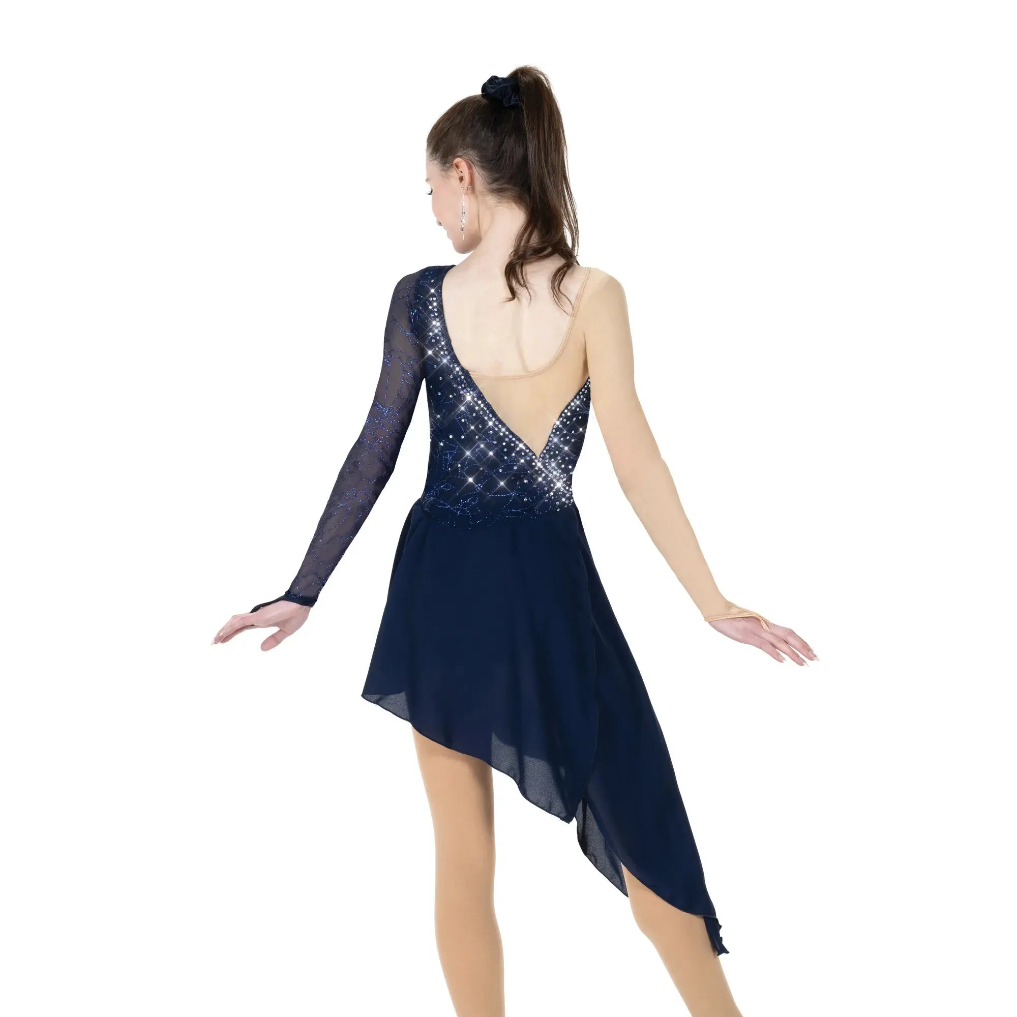 AD107 Angled Indigo Dance Dress