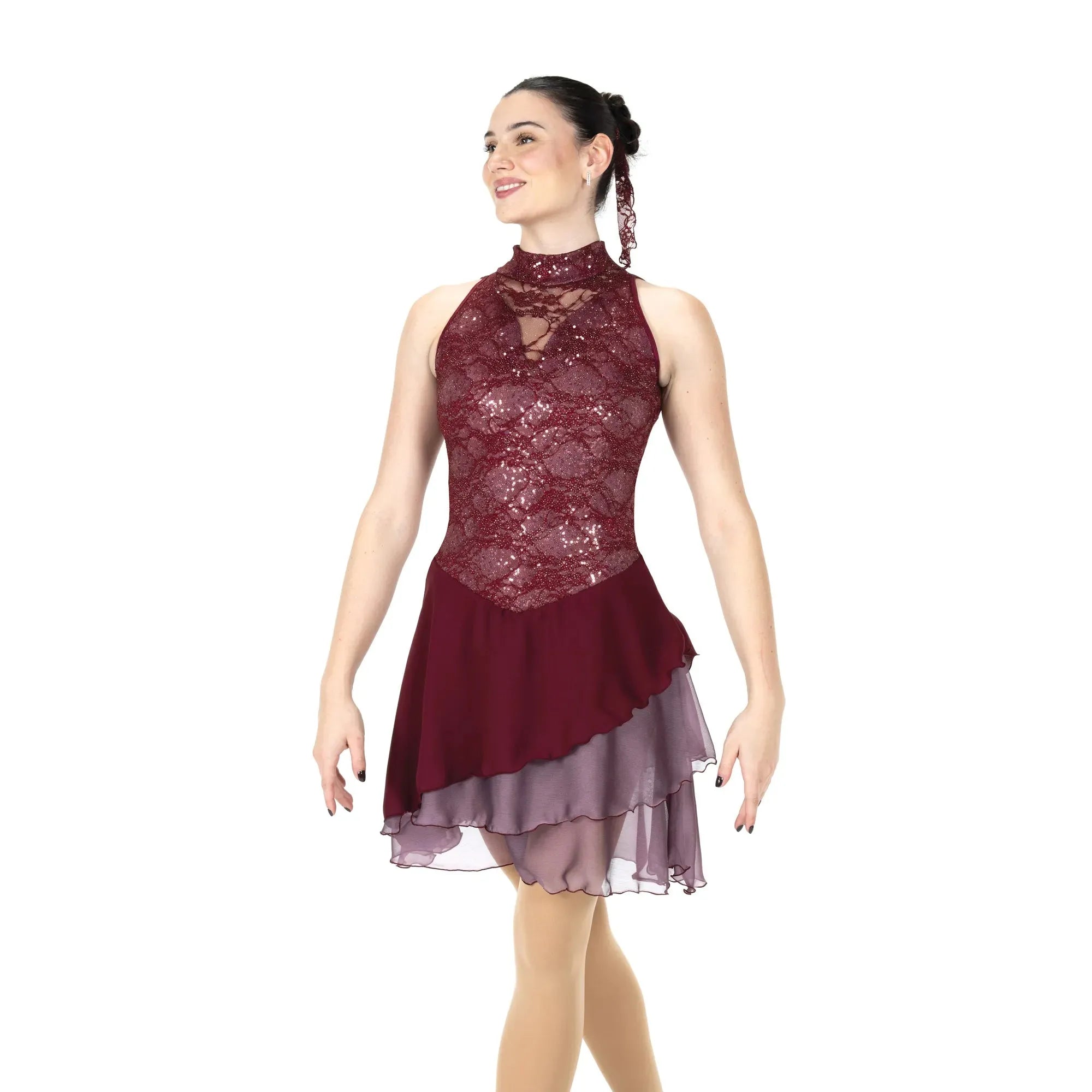 AD110 Merlot Mambo Dance Dress