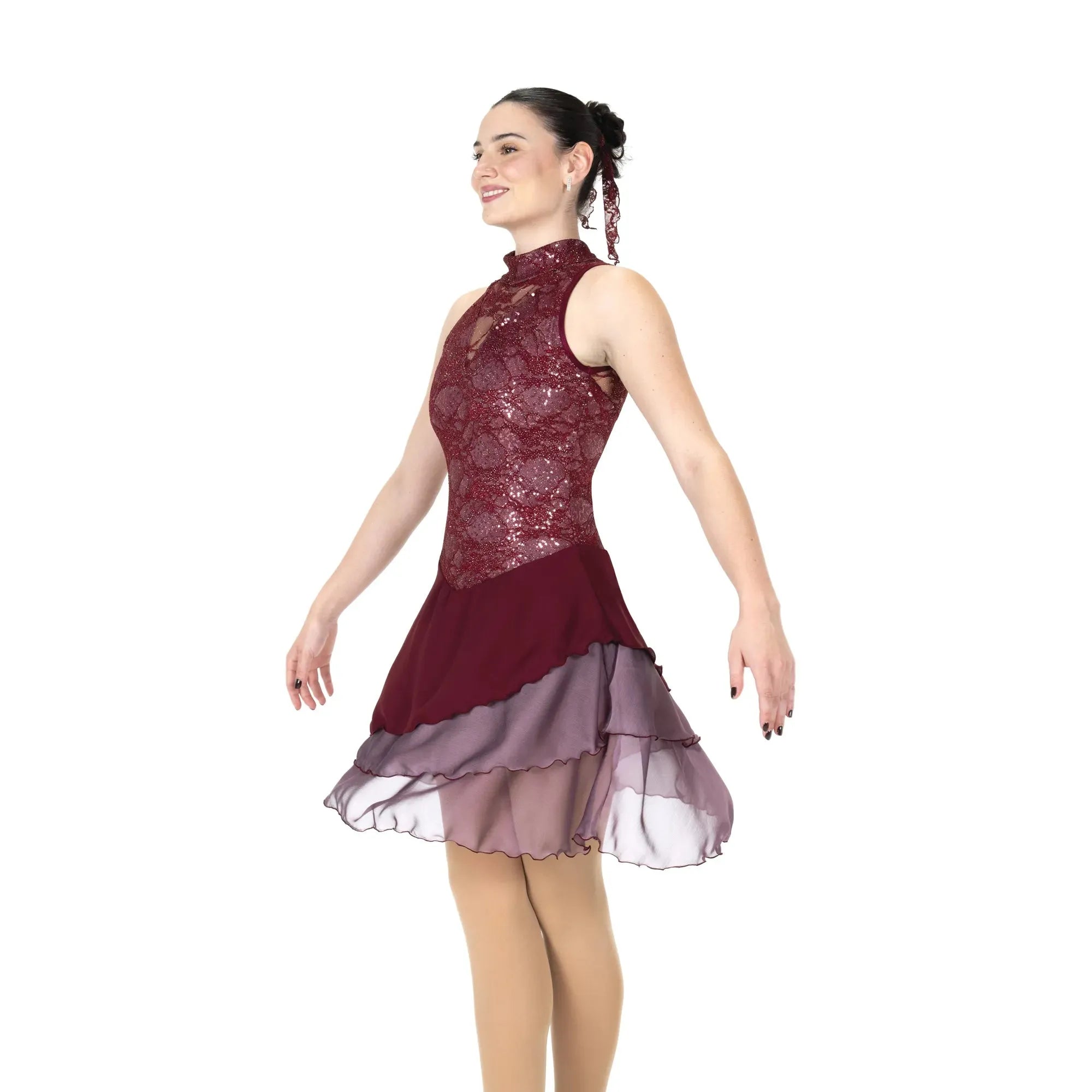 AD110 Merlot Mambo Dance Dress
