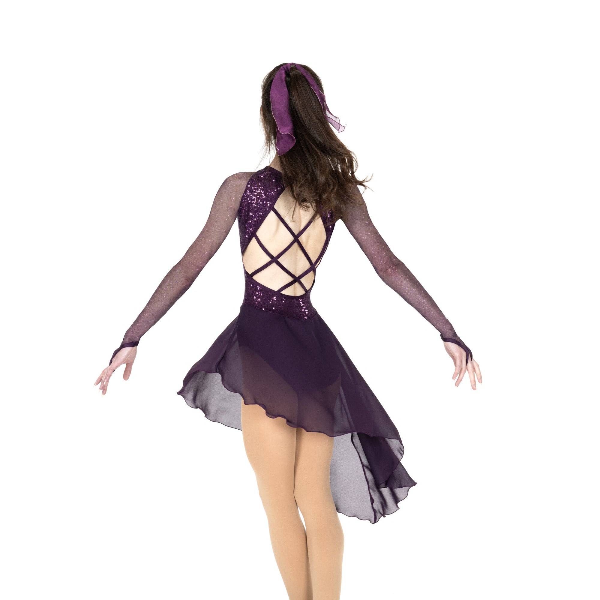 AD118-PL Darkening Dance Dance Dress Plum