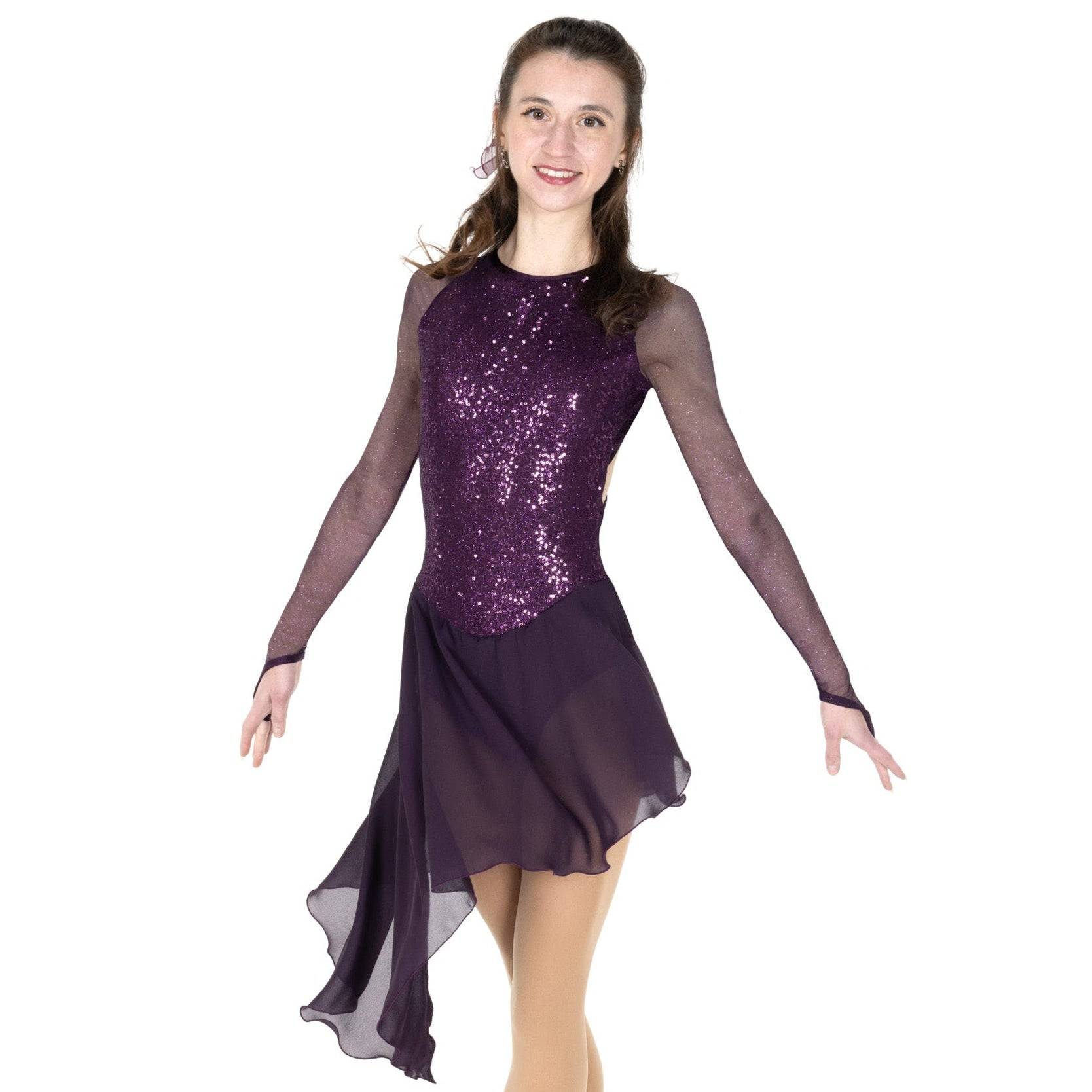 AD118-PL Darkening Dance Dance Dress Plum