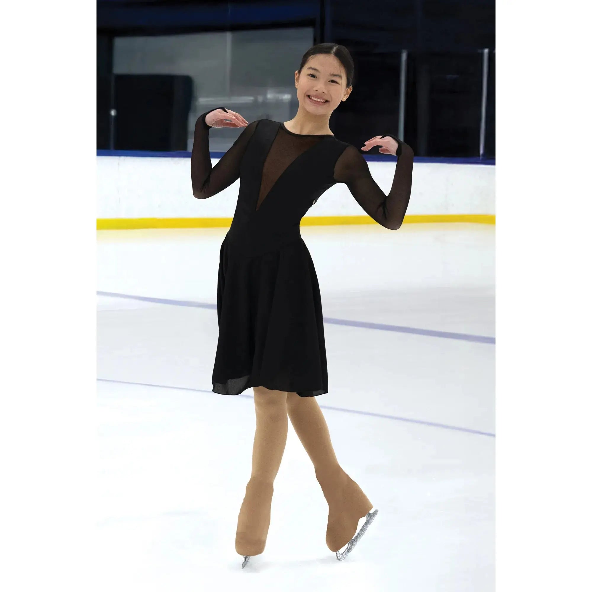 D26015-B Solitaire Deco Dance Dress Black