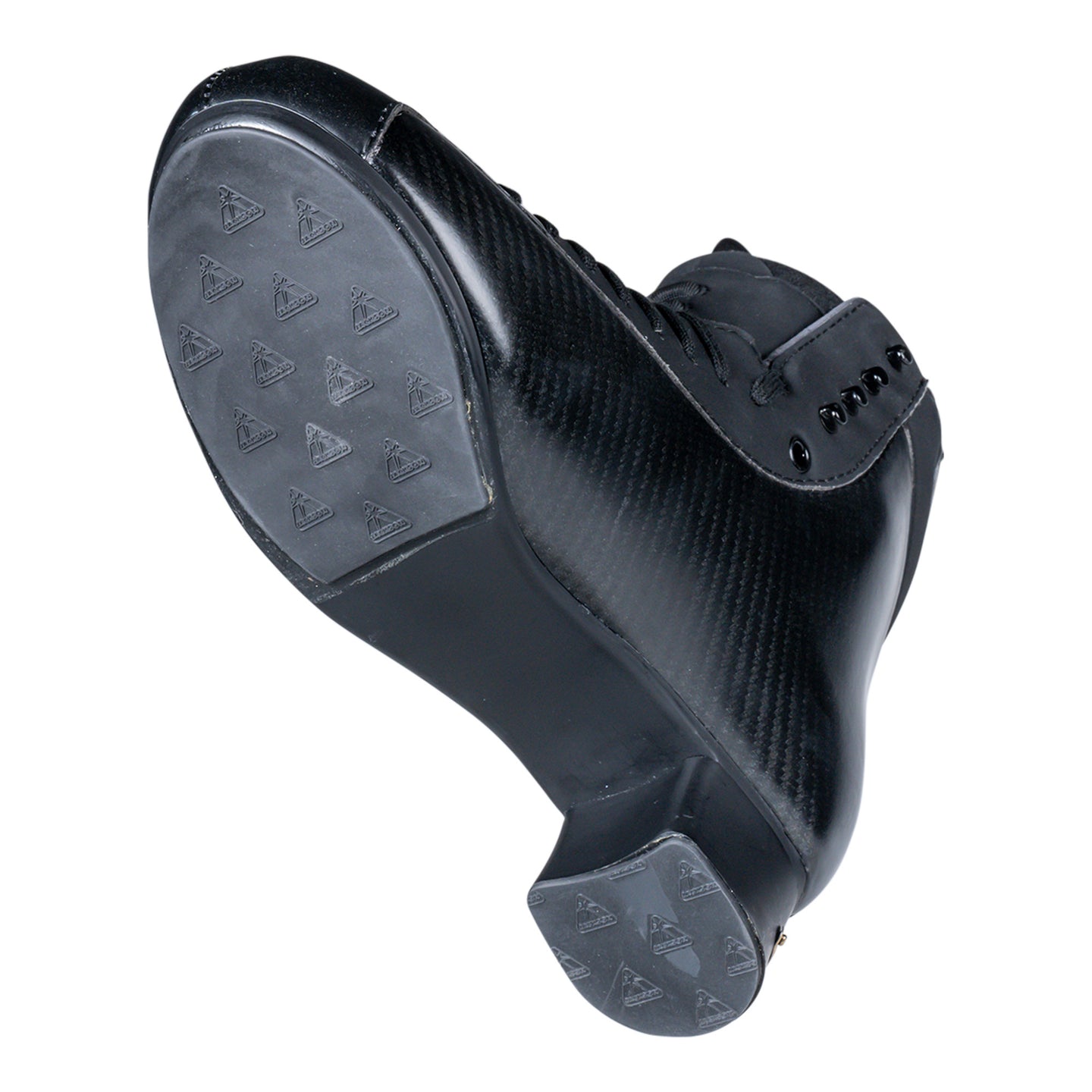 Bottom view of Jackson Mens Synergy Ignite PBX Figure Skate Boot highlighting textured outsole for grip and stability.