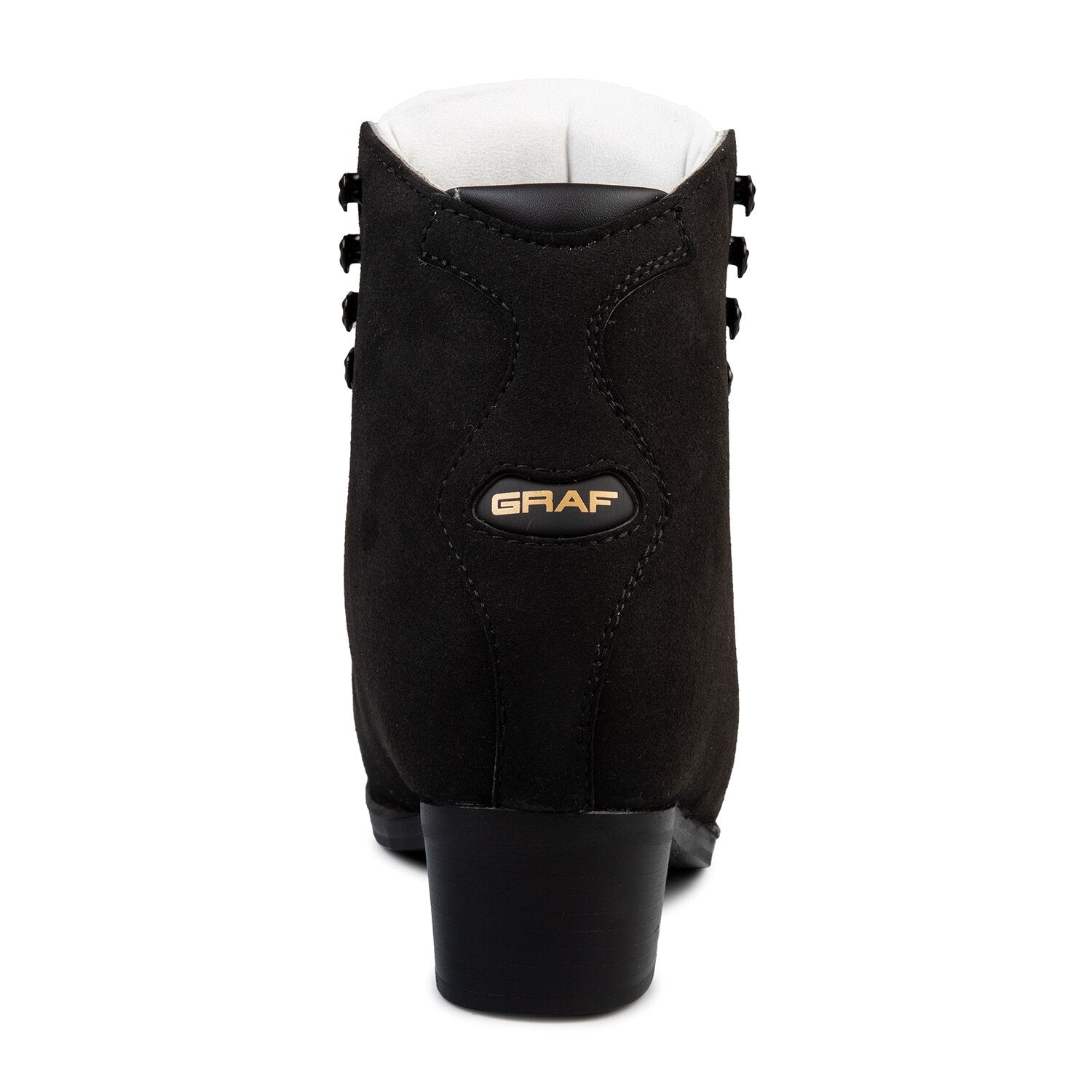 Back view of black Graf Edmonton Special skate boot