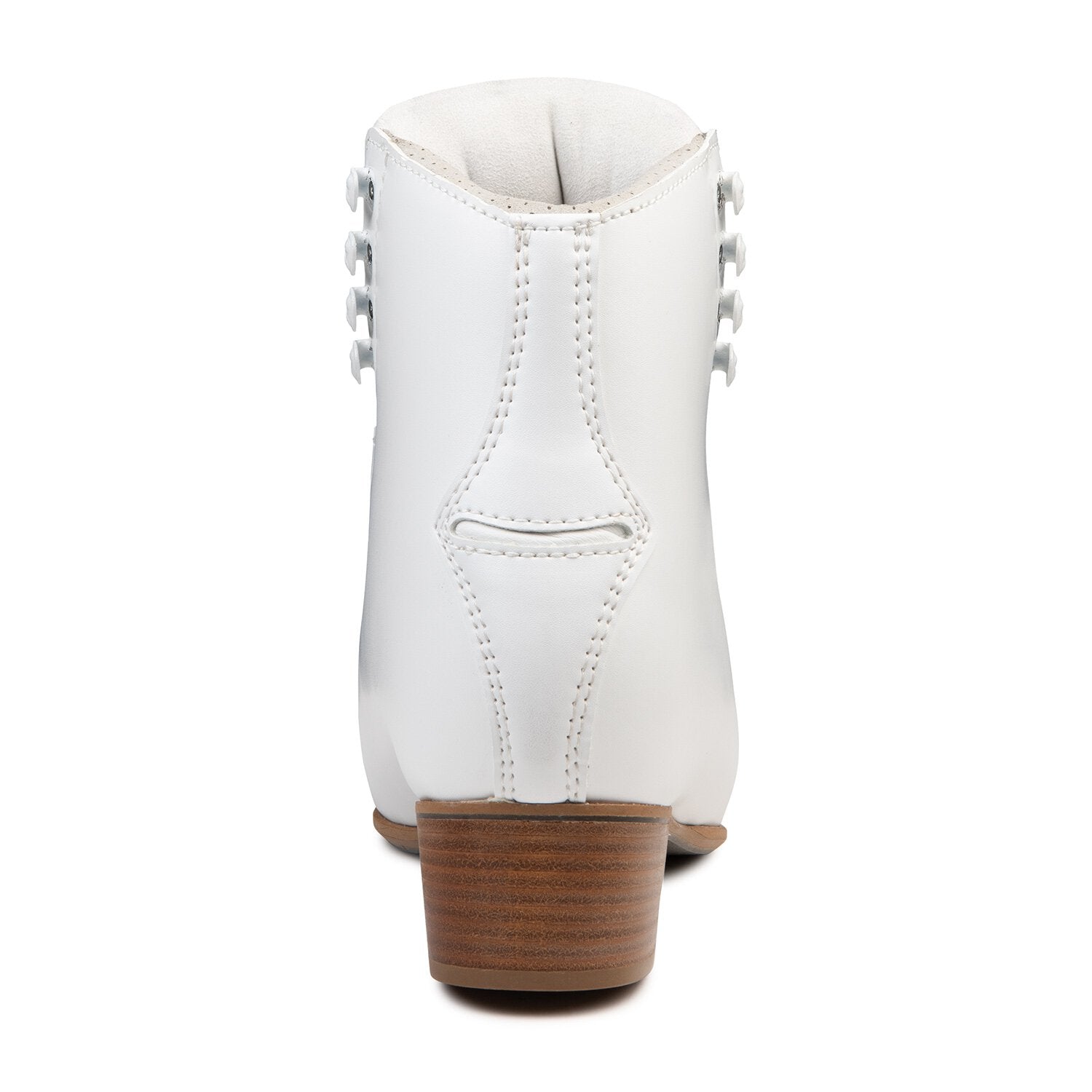Back view of white Graf Richmond Special figure skate boot