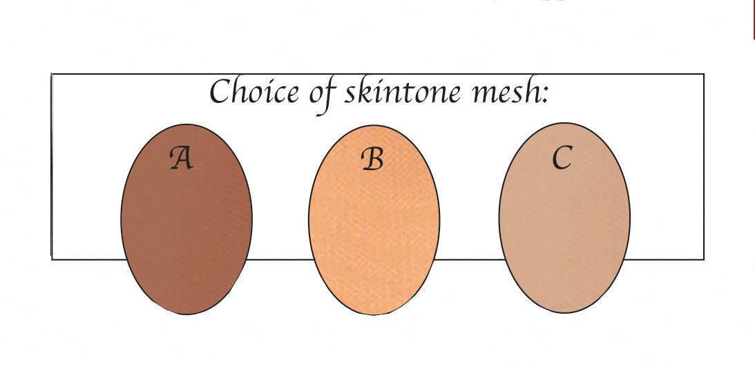 Choice of Skintone Mesh for Figure Skate Dress