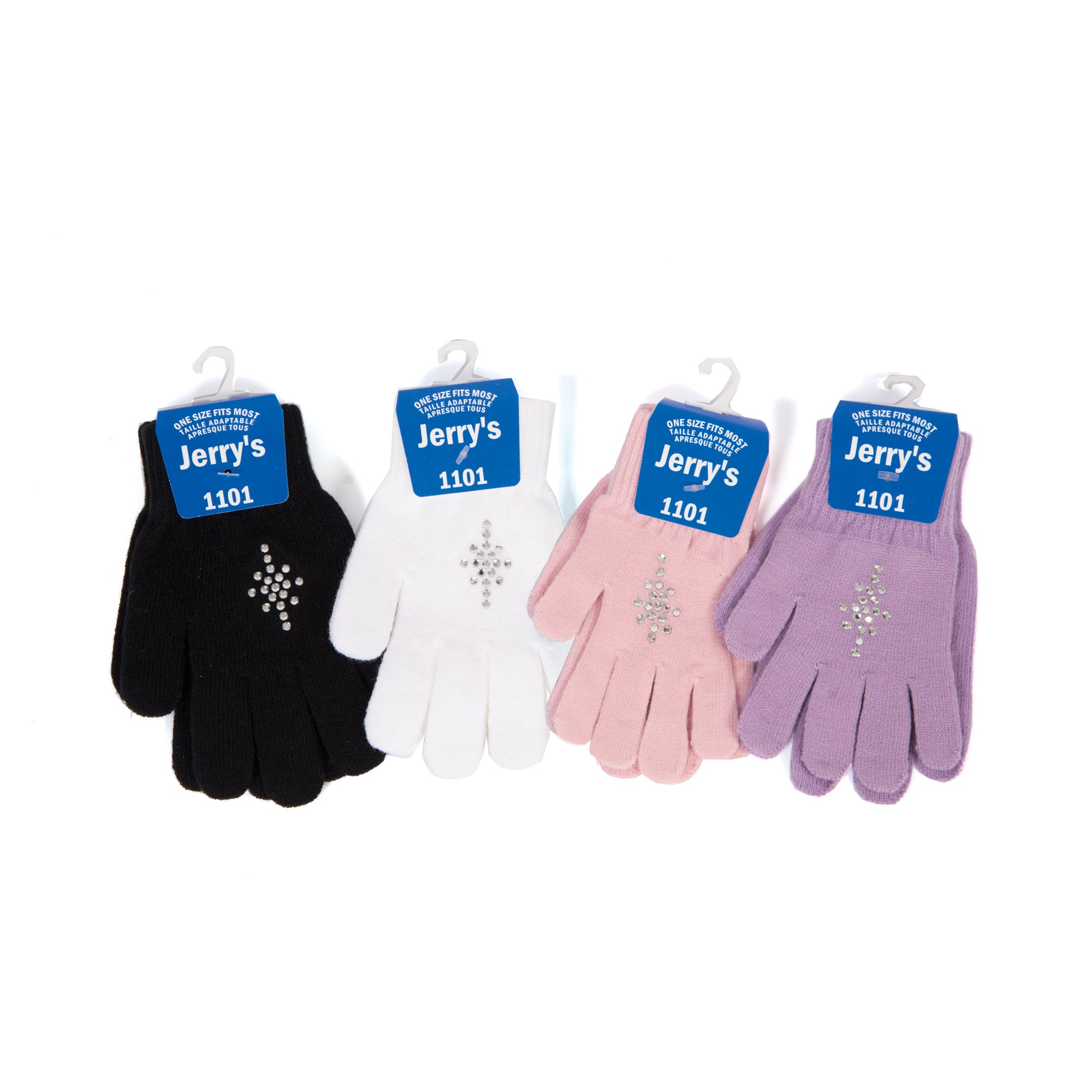 Buy JR1101 Rhinestone Mini Gloves online in assorted colors. Sparkly figure skate gloves ideal for stylish skating performance and warmth.