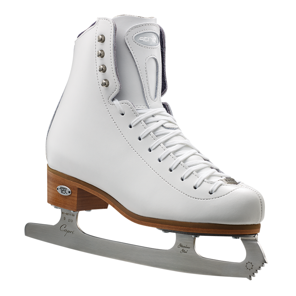 Riedell 23 Stride White Girls Figure Skates-Capri Blades