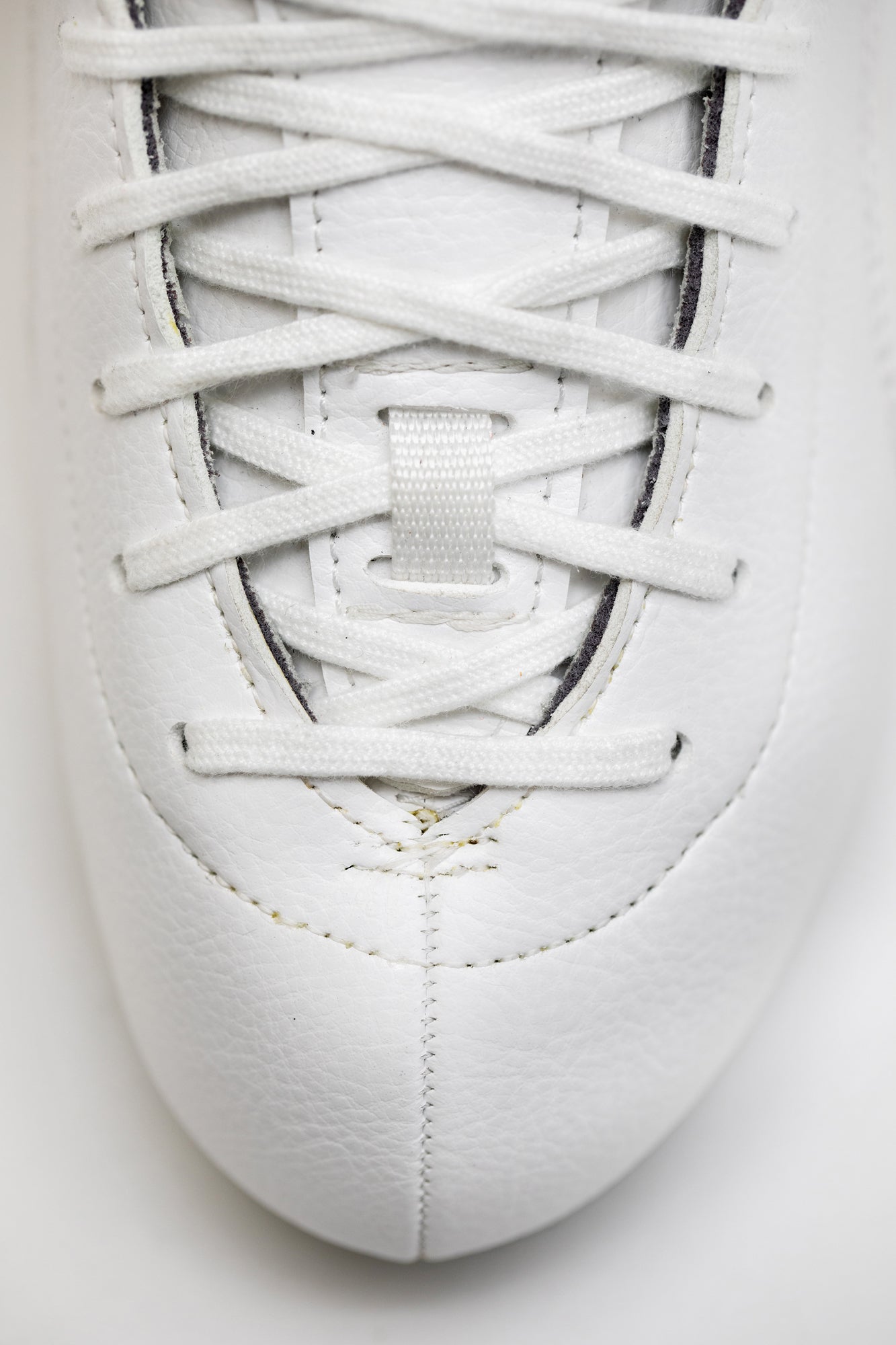 Top view of Riedell Elara womens figure skate boots showing precision lacing and smooth toe box for optimal fit and control.