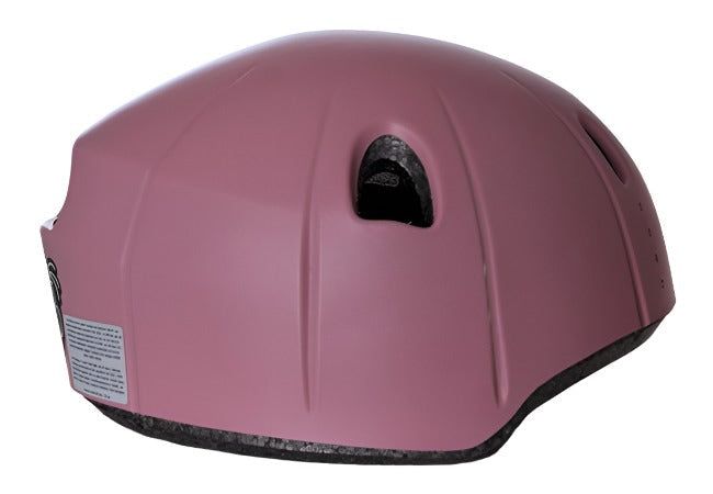 Side view of pink Wuevo Ice Skating Helmet with contoured shape and ventilation, combining safety and style for ice sports.