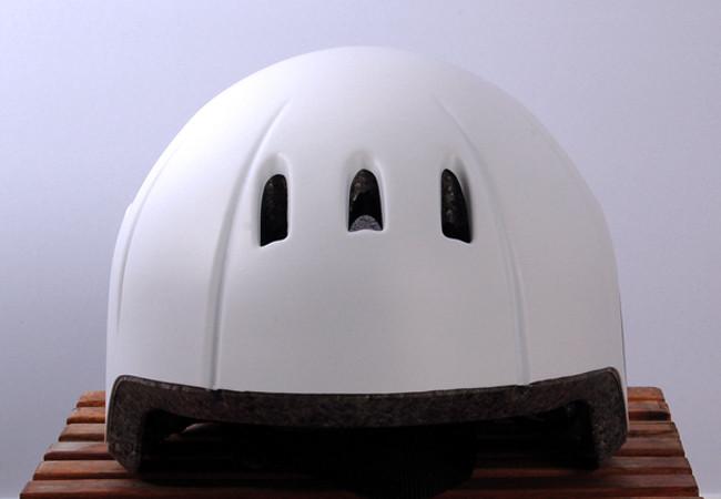 White Wuevo Ice Skating Helmet with front ventilation, offering a clean, modern look for skaters prioritizing safety and comfort.